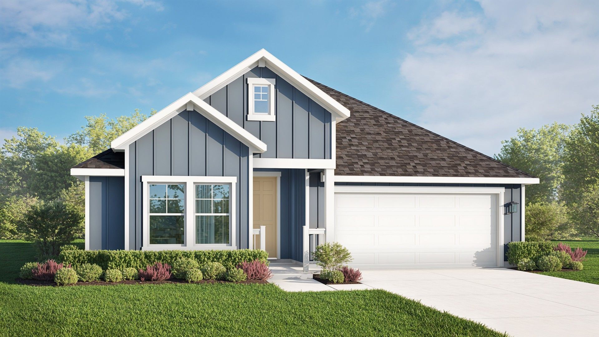 Stylish Single-Family Home Design in Modern Residential Architecture:Elevation A