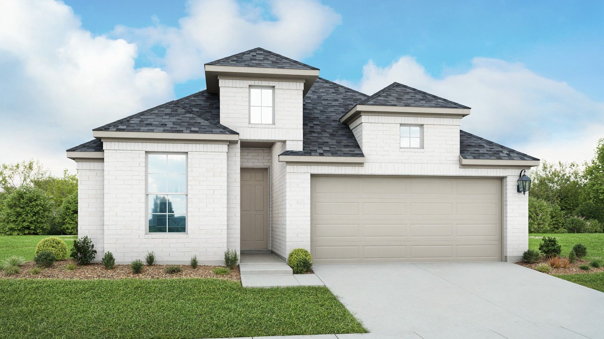 Single-Family Home Design: Modern Residential Architecture:Elevation F