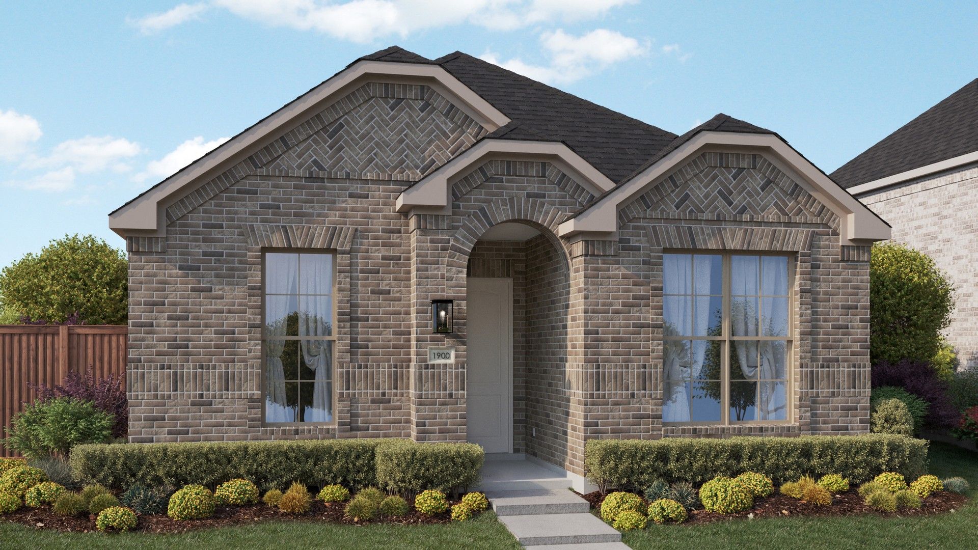 Modern residential architecture in single-family home design.:Elevation A