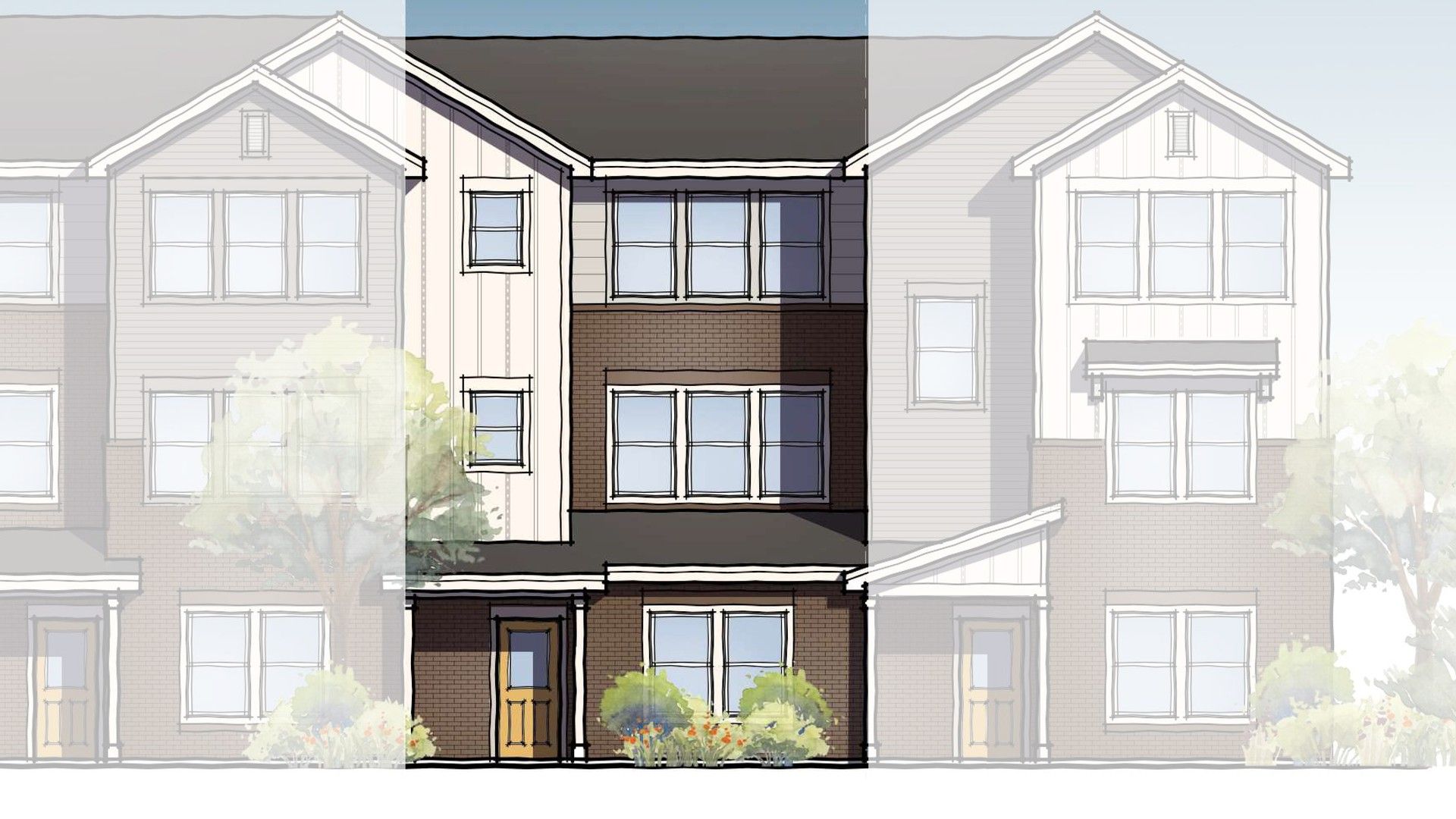 Modern Residential Home Design: 3D Architecture of Single-Family Home:Traditional Farmhouse