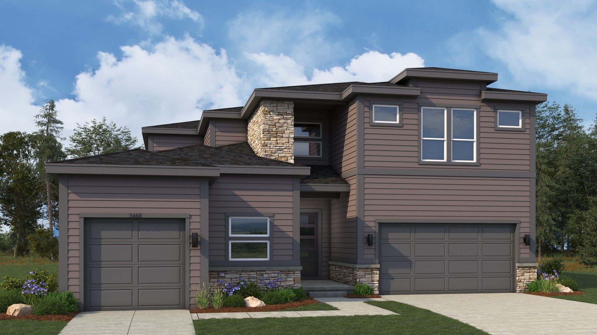 Modern Residential Architecture: Single-Family Home Design:Elevation CT