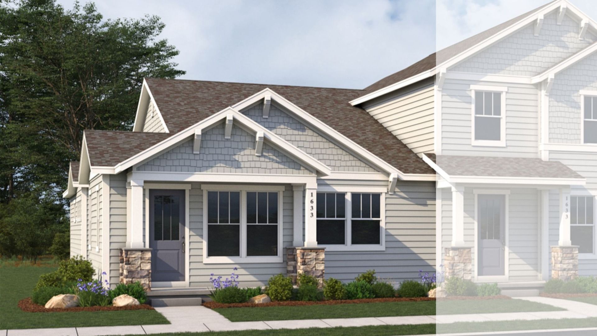 Louisville 4 Plex-Craftsman Elevation:Craftsman Elevation