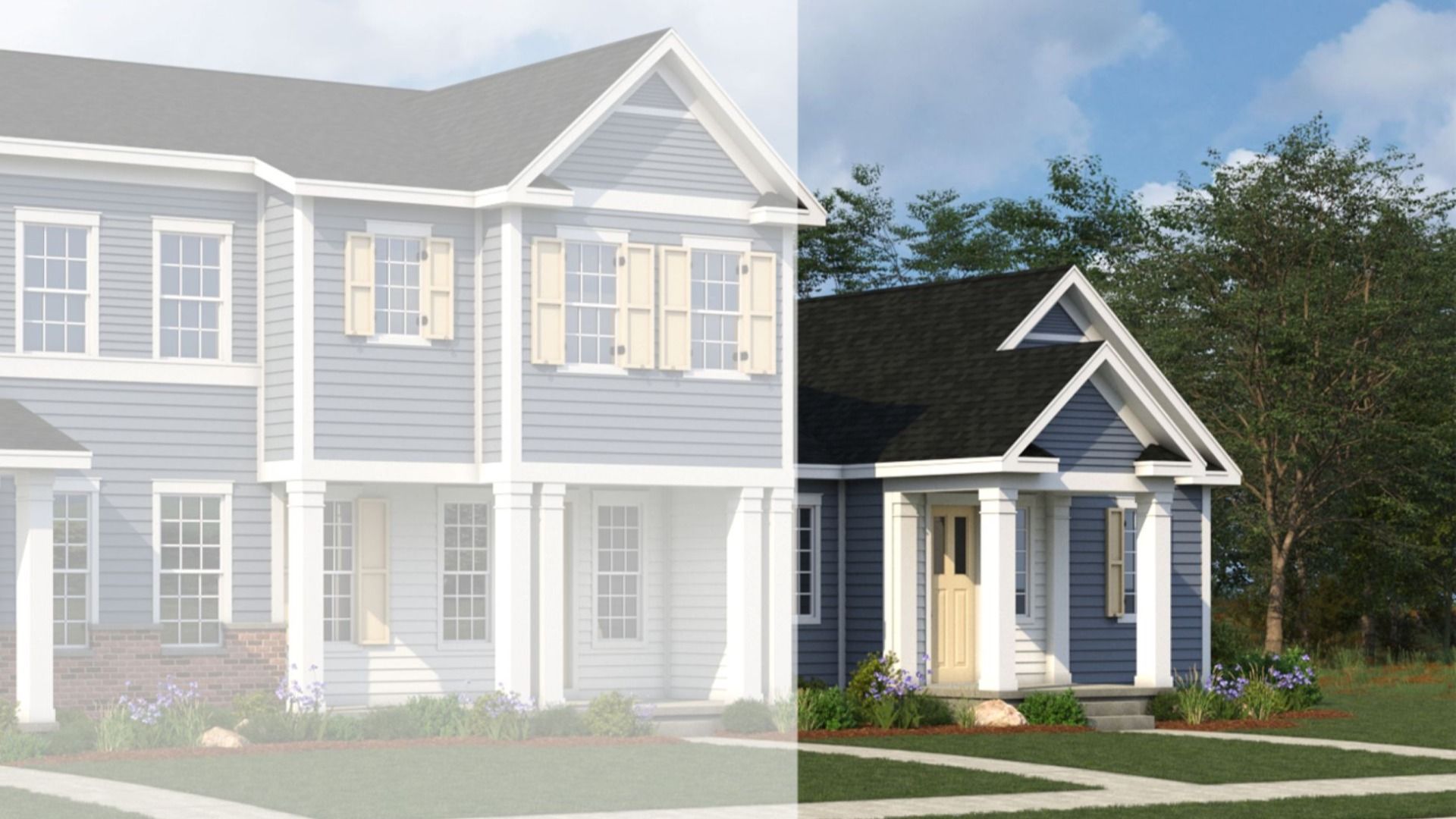 Boulder - 4 Home Building -Colonial Elevation:Colonial Elevation