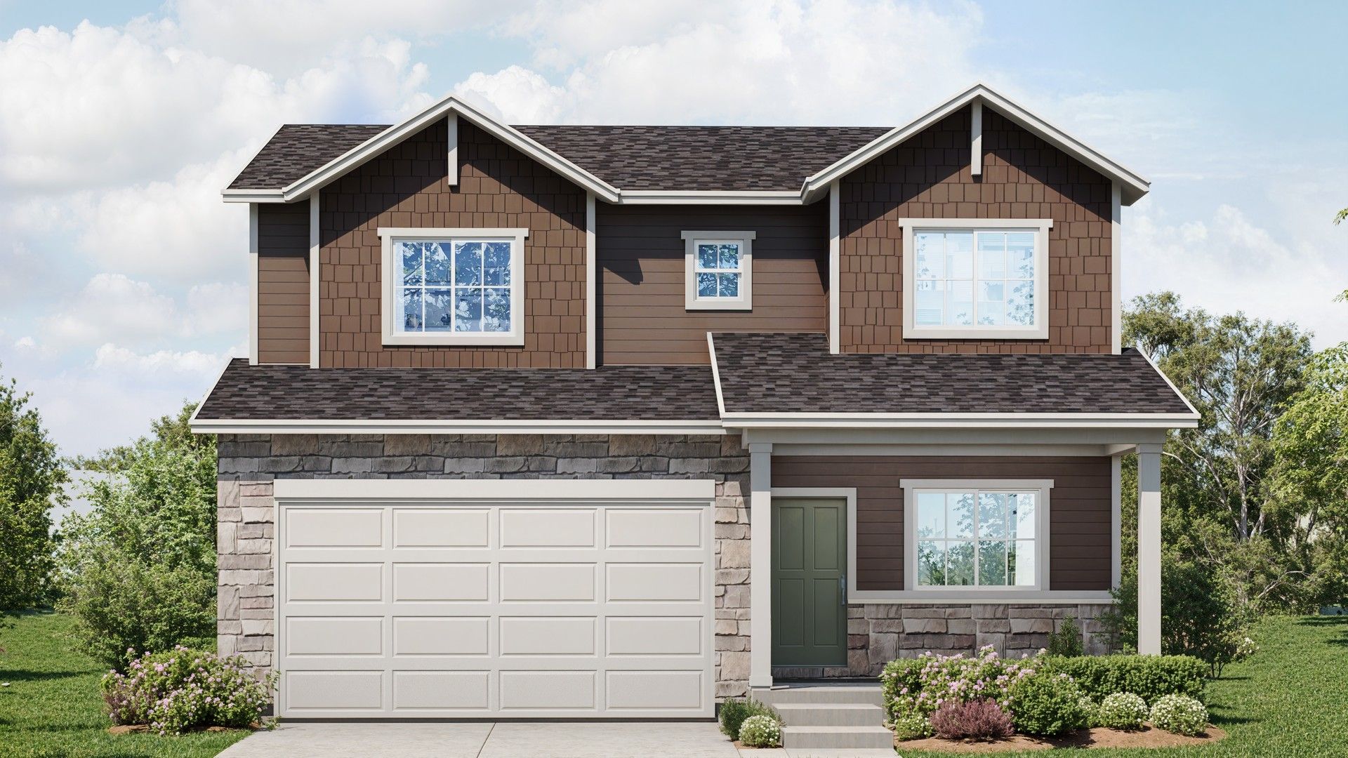 Modern Single-Family Home Design: Residential Architecture Focus:Elevation C