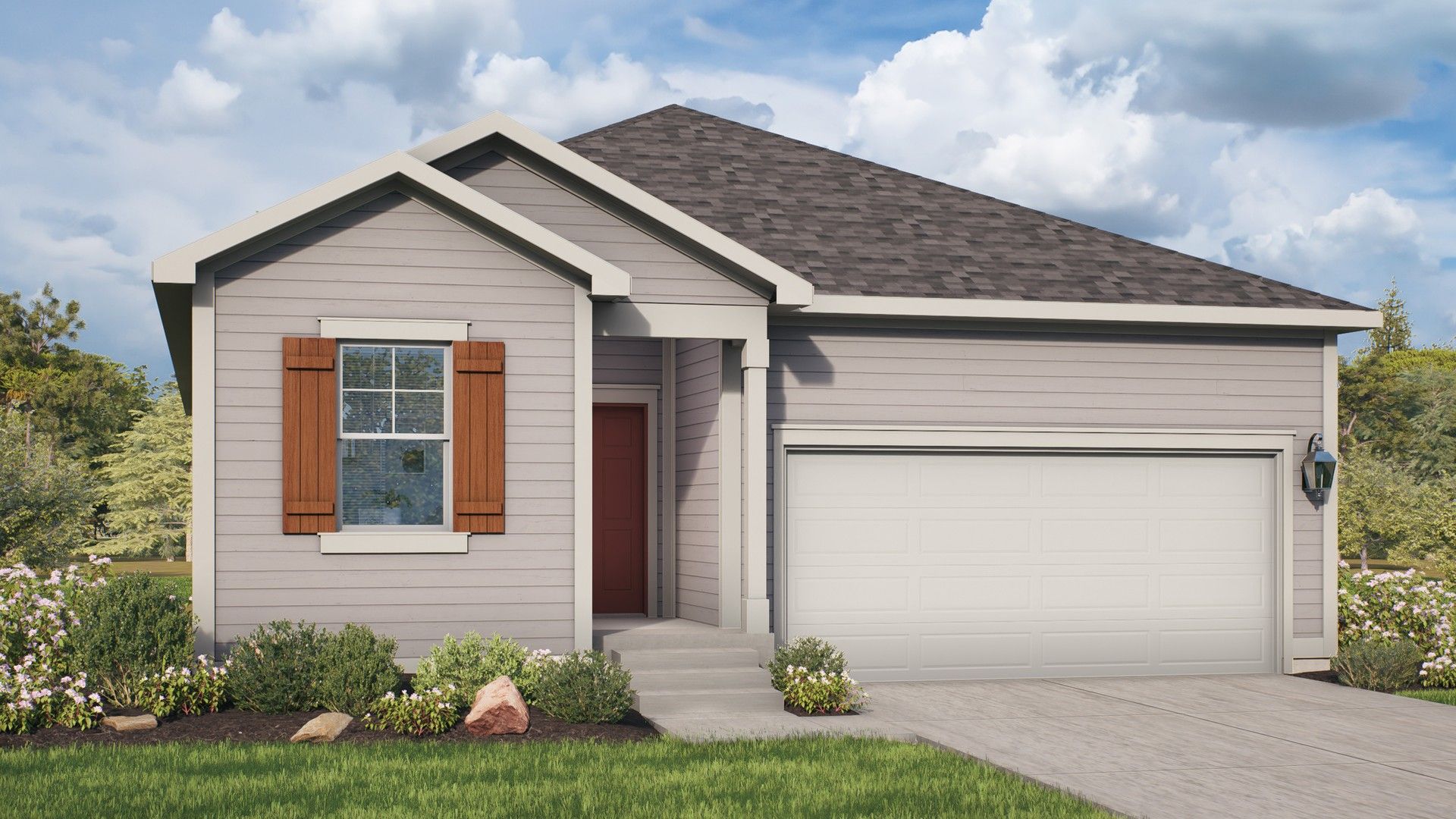 Contemporary Single-Family Home Design and Architecture:Elevation A