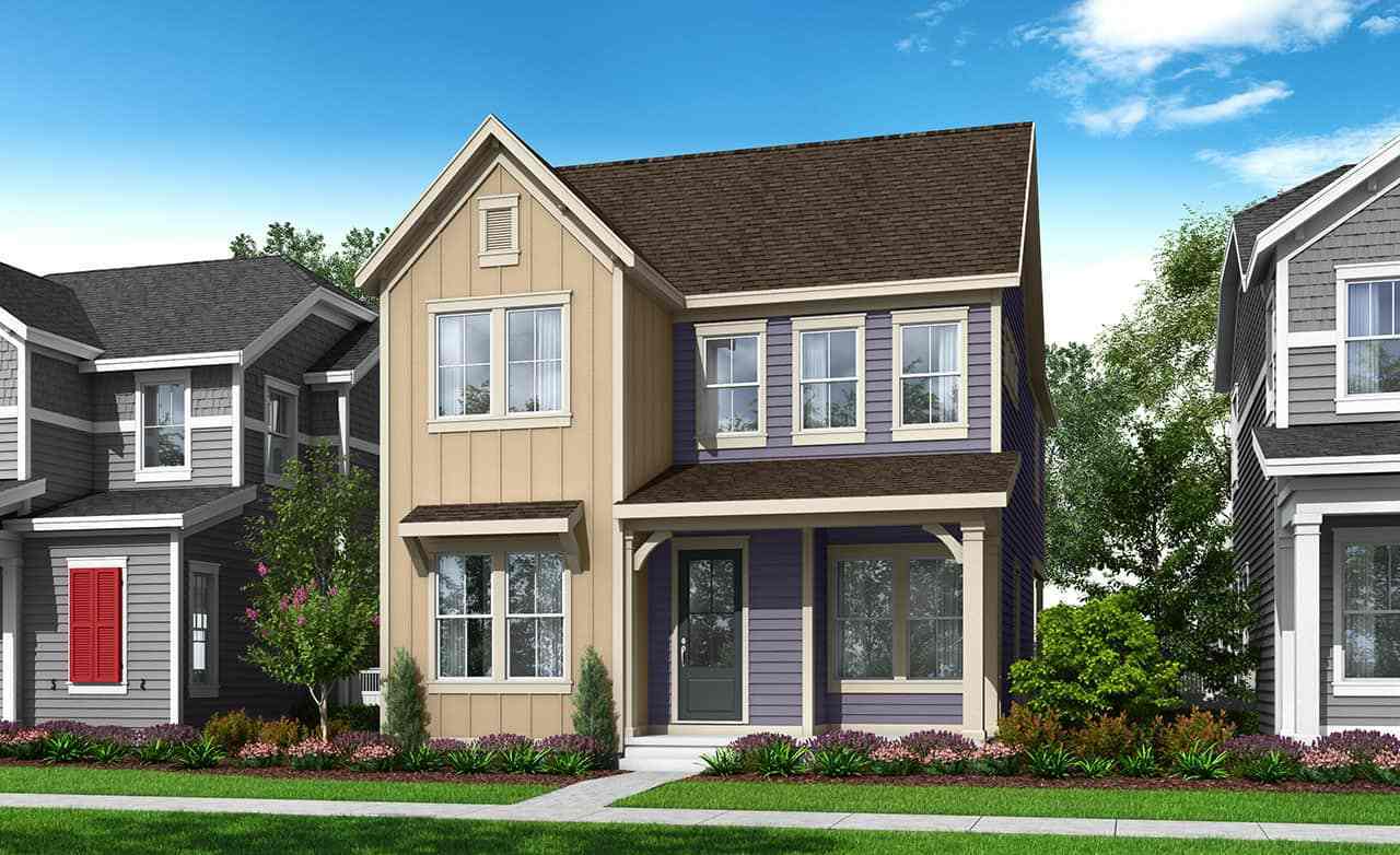 Modern single-family home design showcasing residential architecture:Elevation A