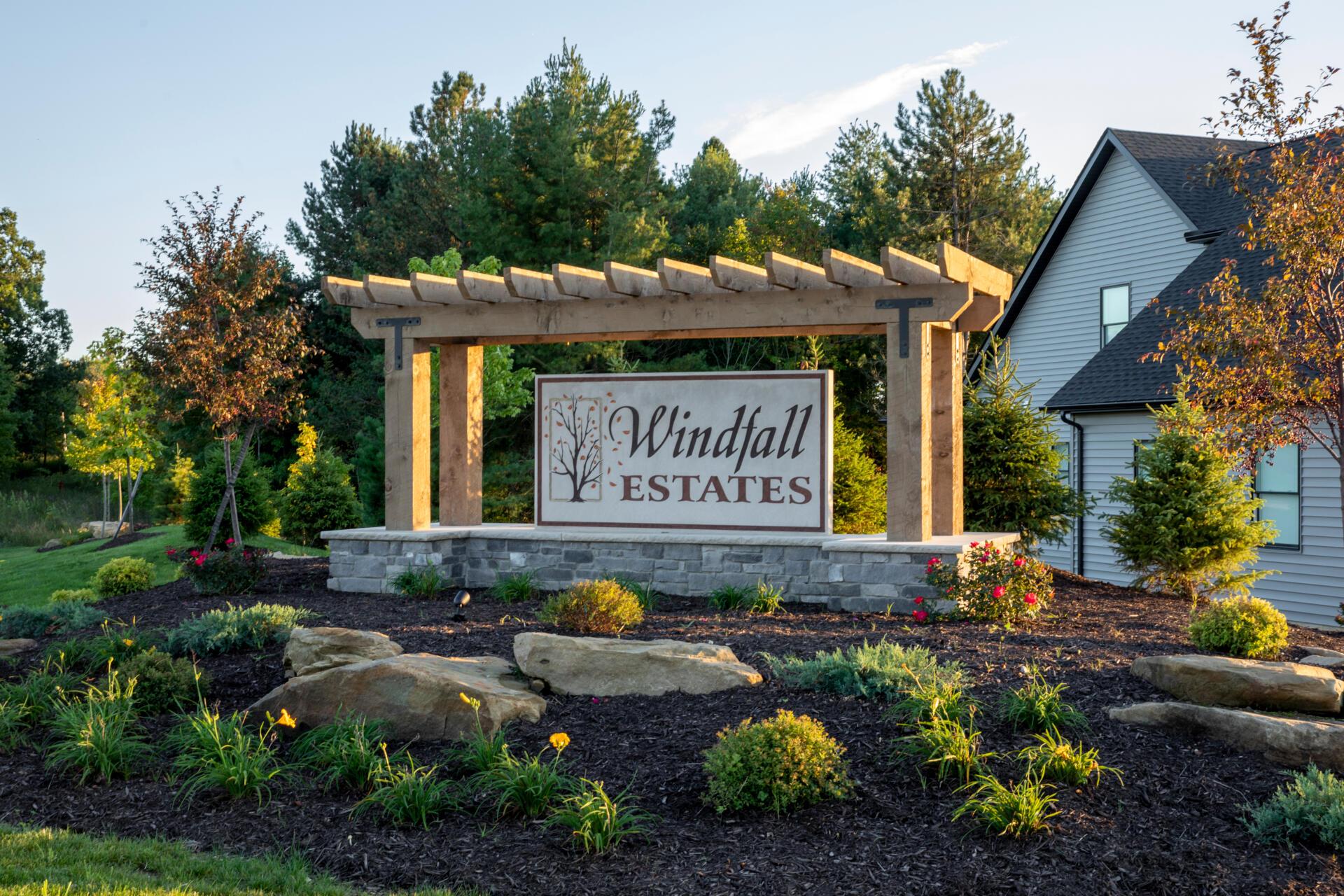 The Windfall Estates Entrance