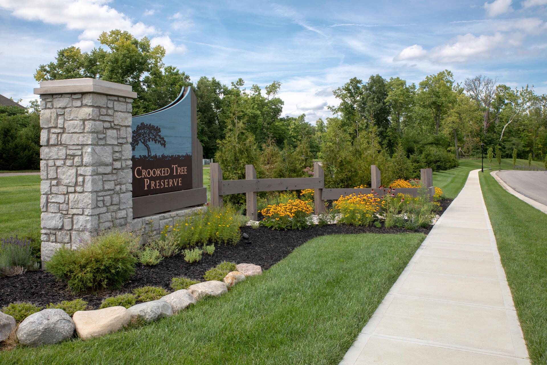 The Crooked Tree Preserve Entrance