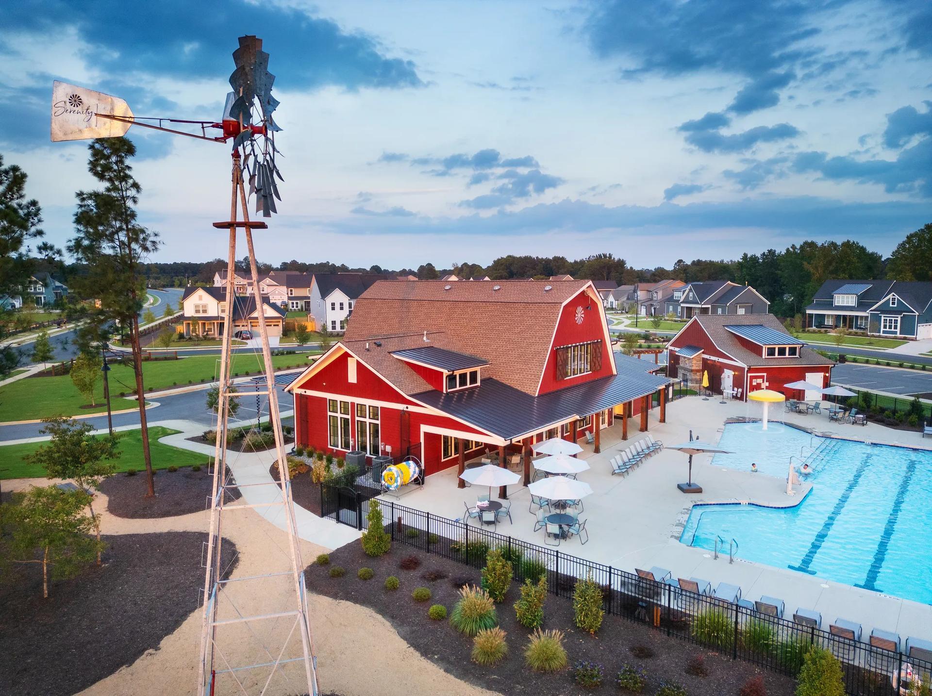 The Serenity Pool and Barn