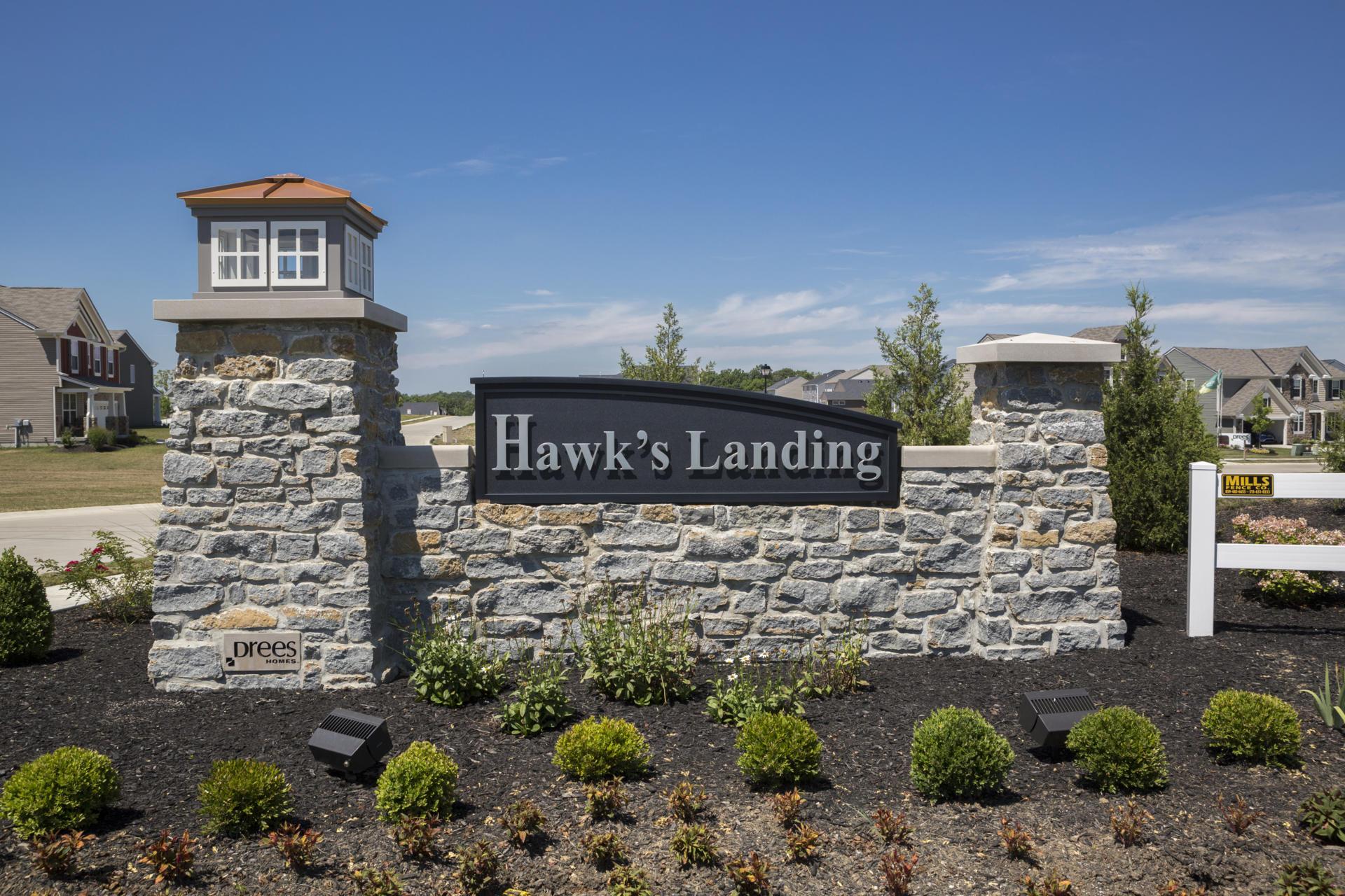 The Hawk's Landing Community Entrance