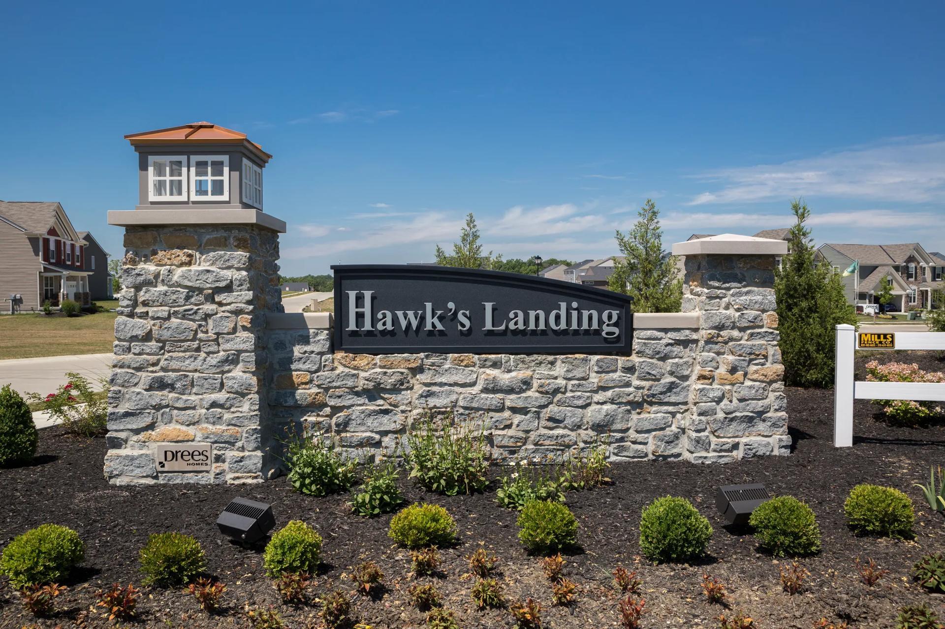 The Hawk's Landing Community Entrance