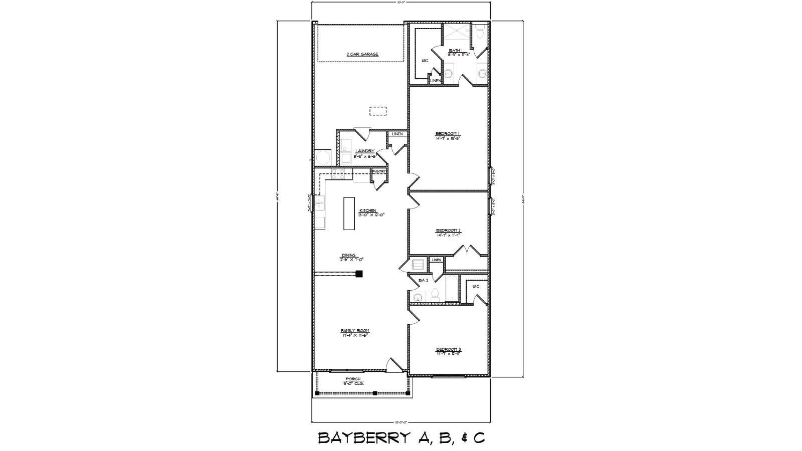 Elevation 3:Plan Elevation.