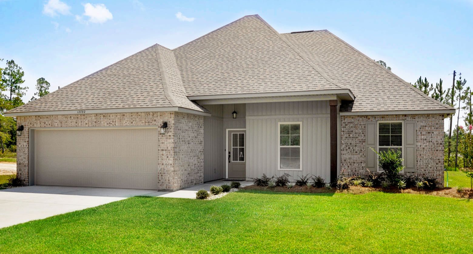 Jackson Place- Front Elevation of Model Home-Ocean Springs DSLD Homes new construction community