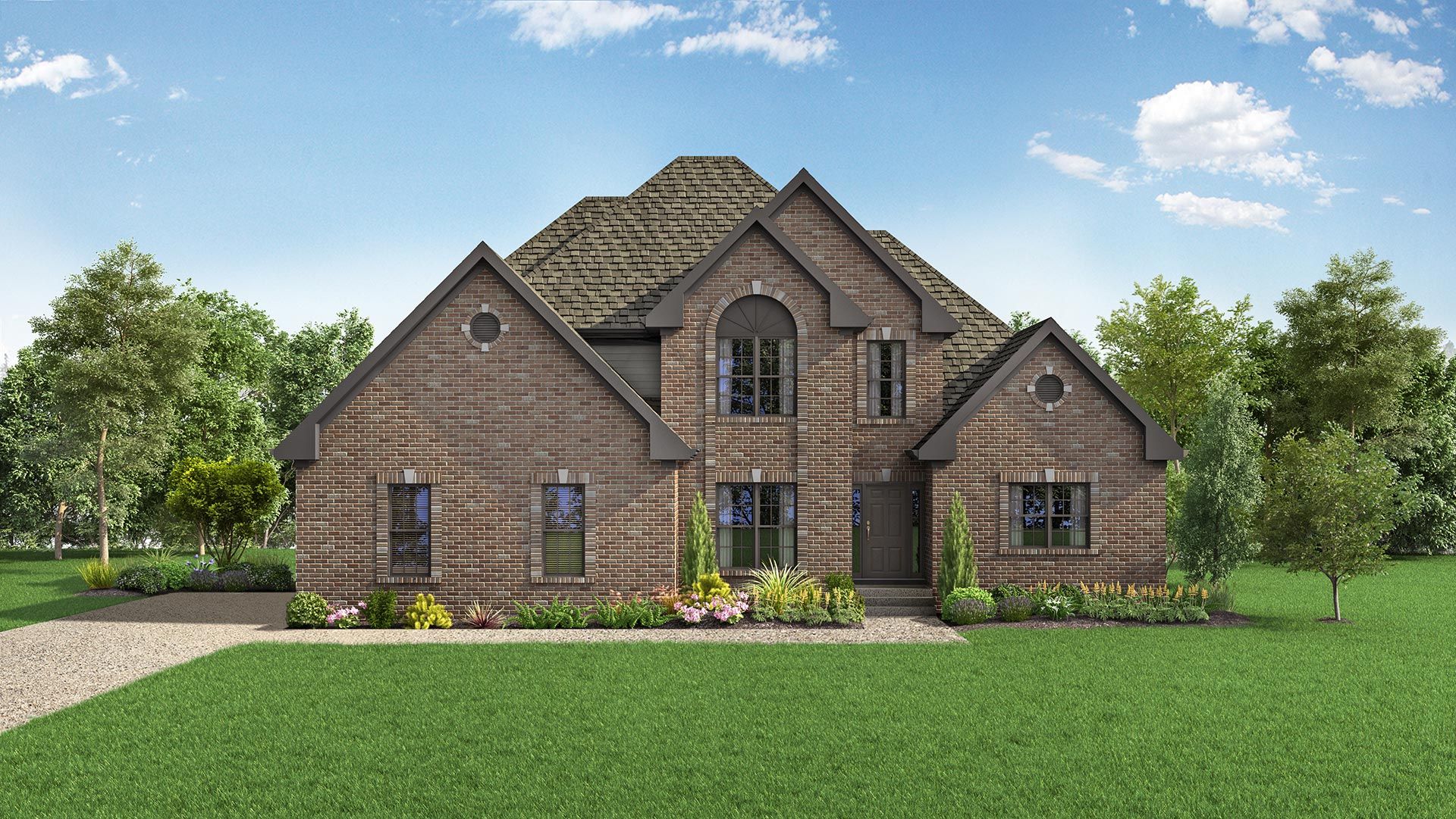 Exterior:Elevation A - w/ Side-Entry Garage