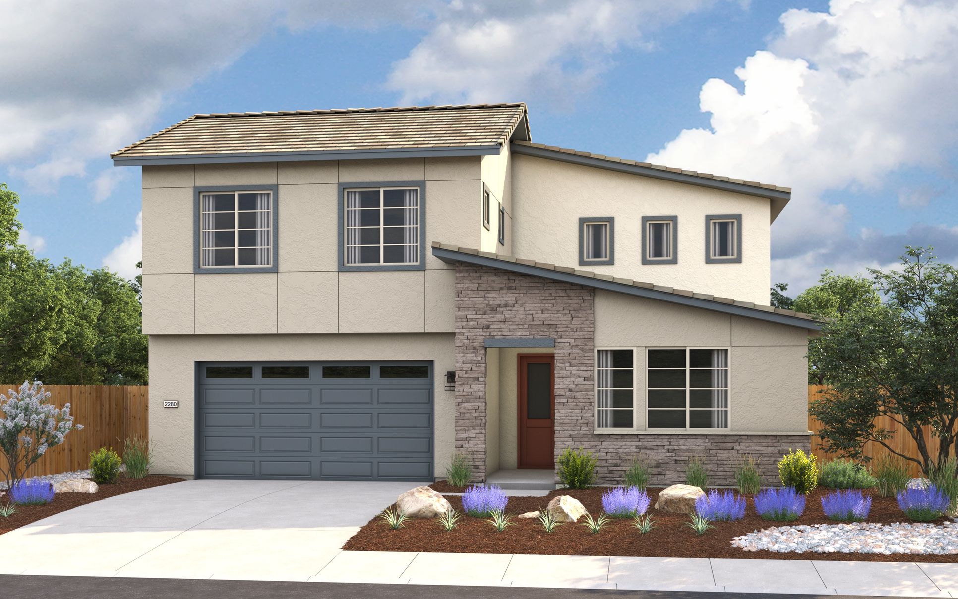 Exterior:Elevation C - Contemporary