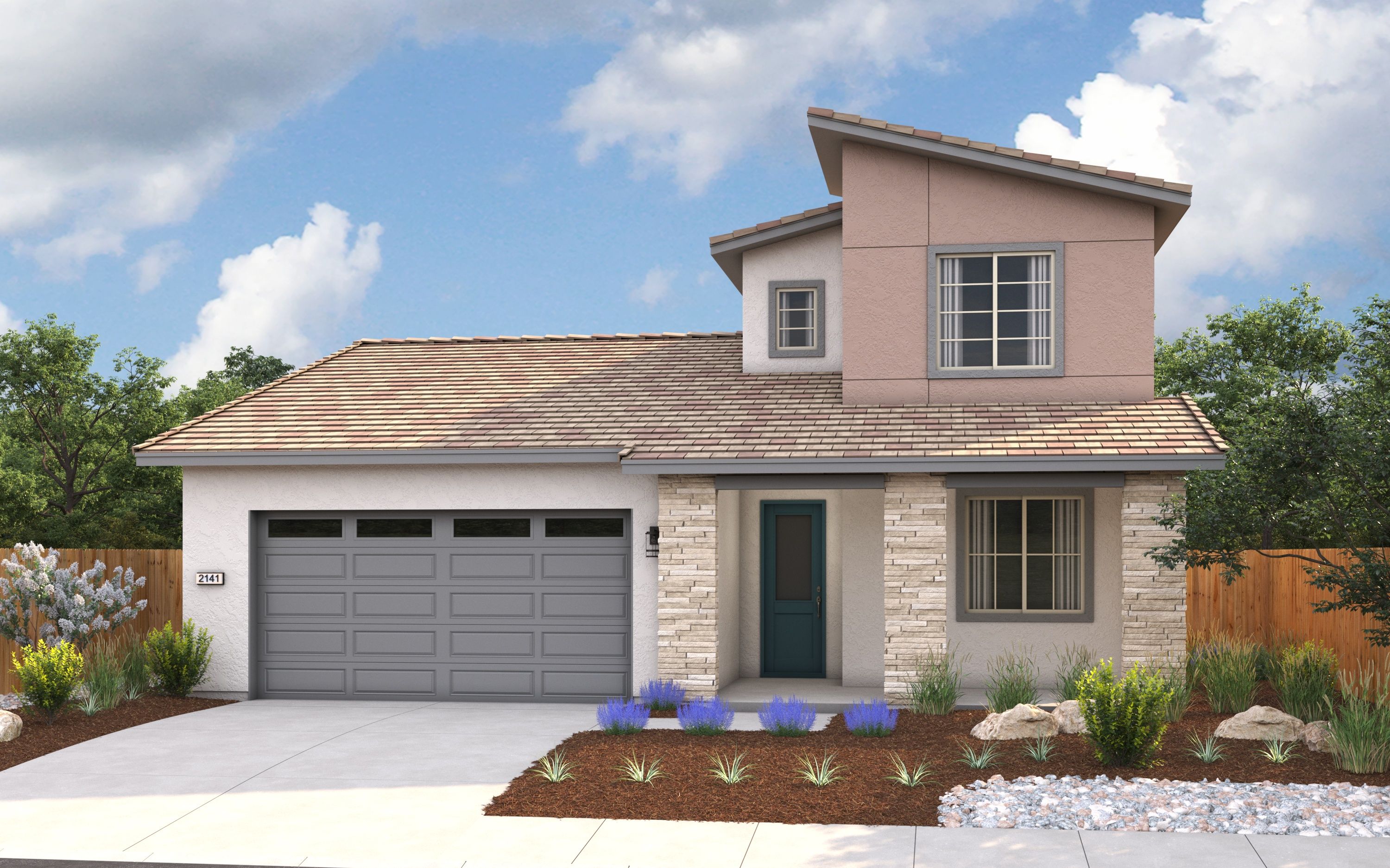 Exterior:Elevation C - Contemporary