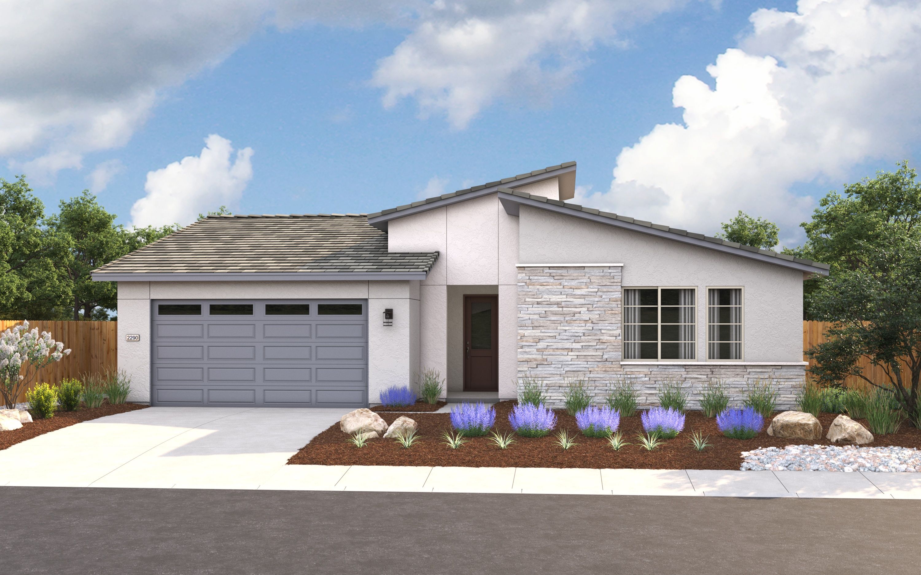 Exterior:Elevation C - Contemporary