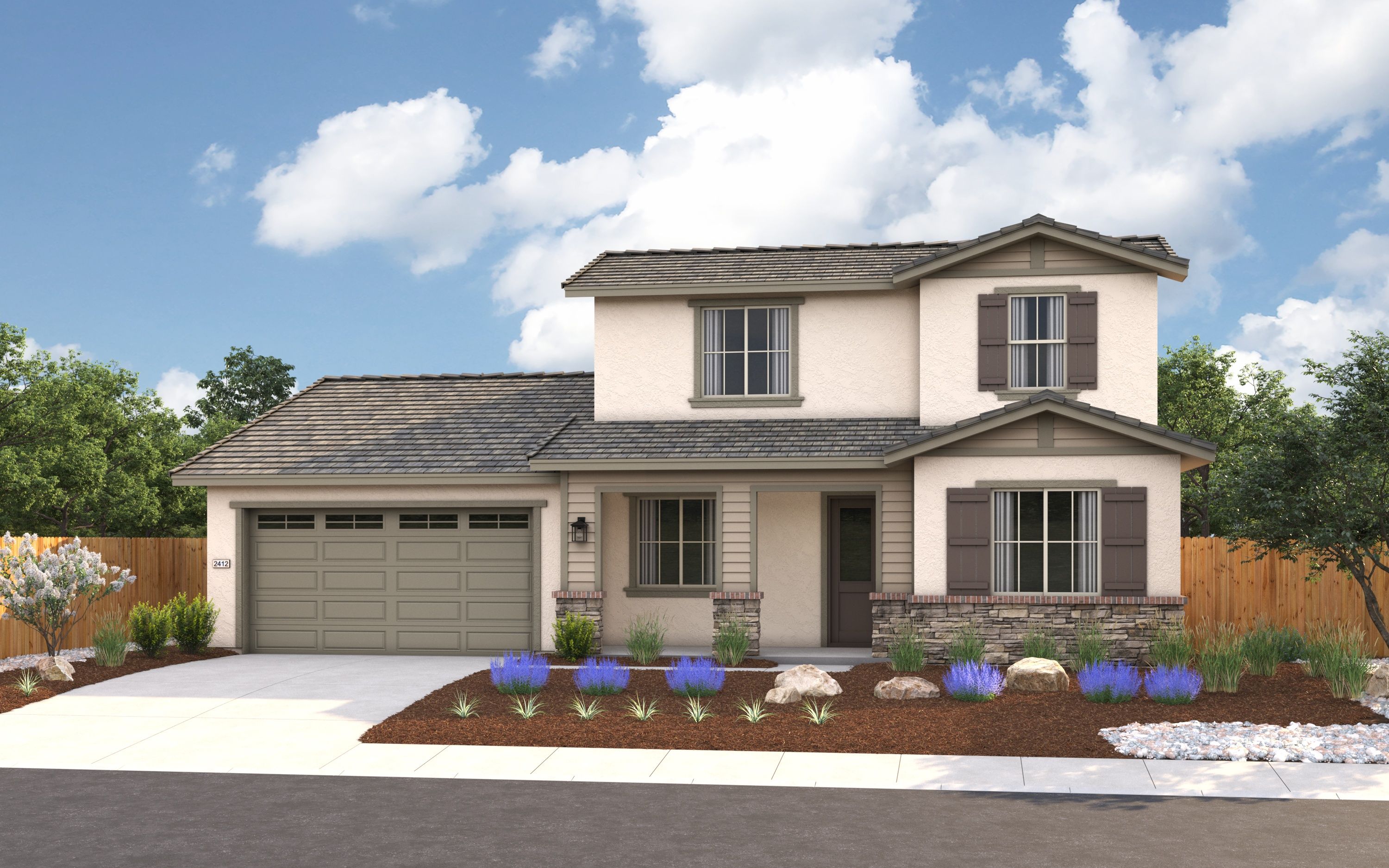 Exterior:Elevation A - Bungalow