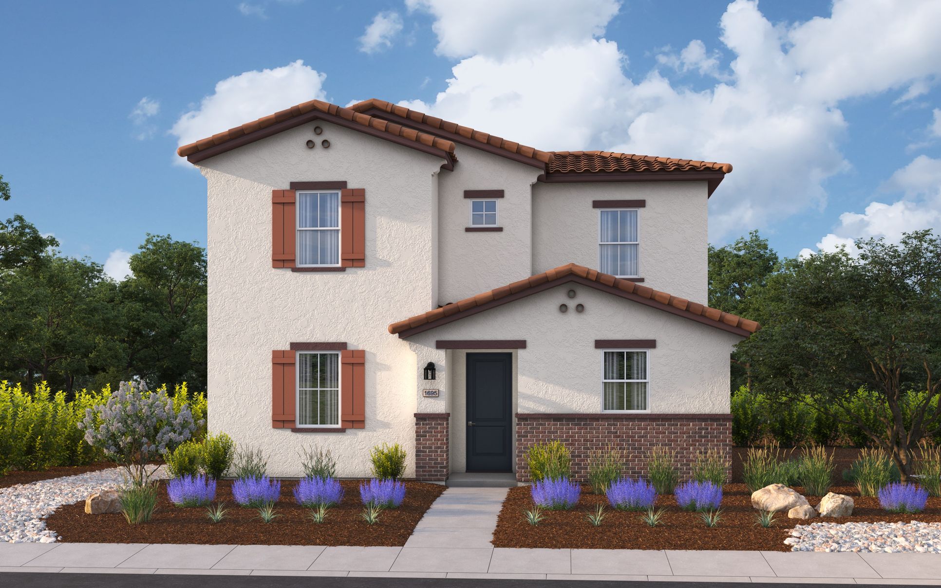 Exterior:Elevation A - Spanish