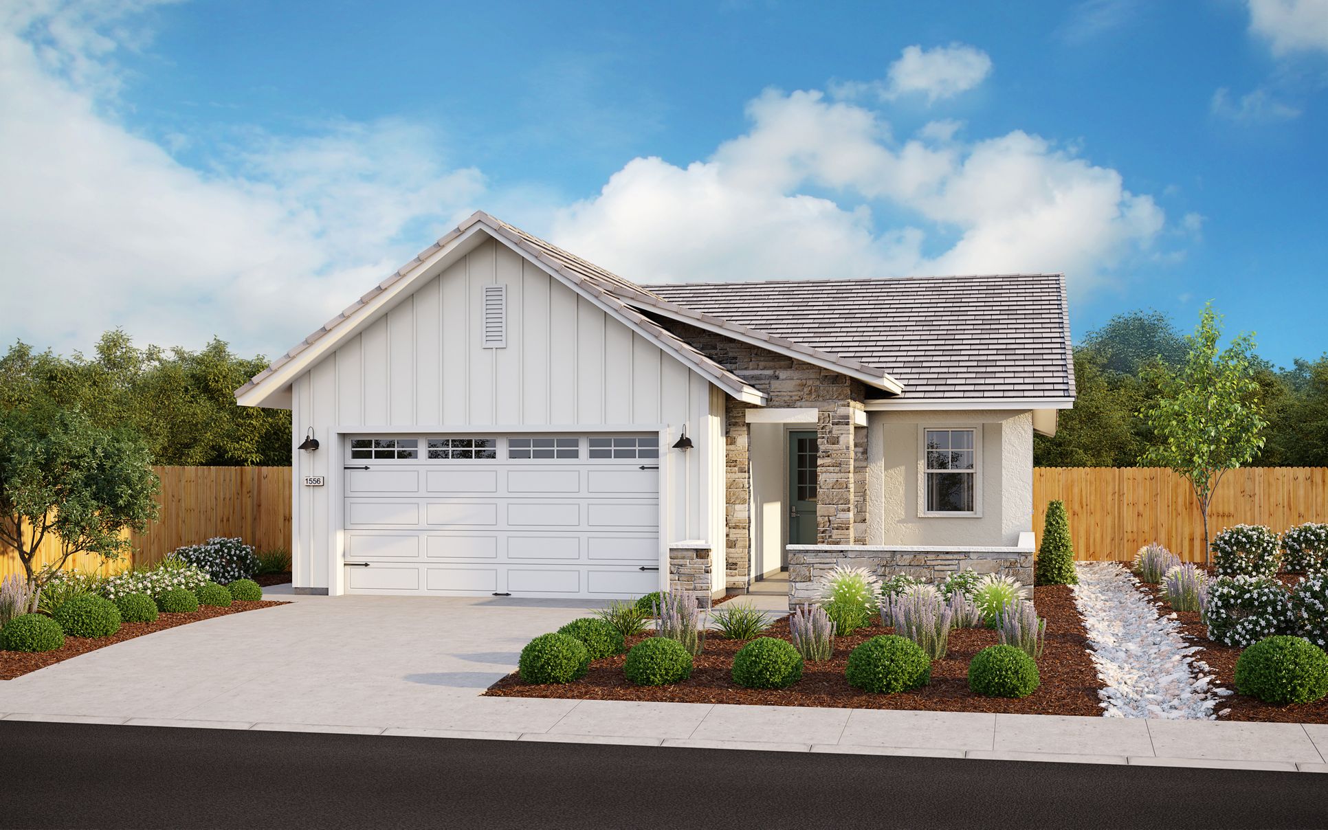 Exterior:Elevation D - Farmhouse