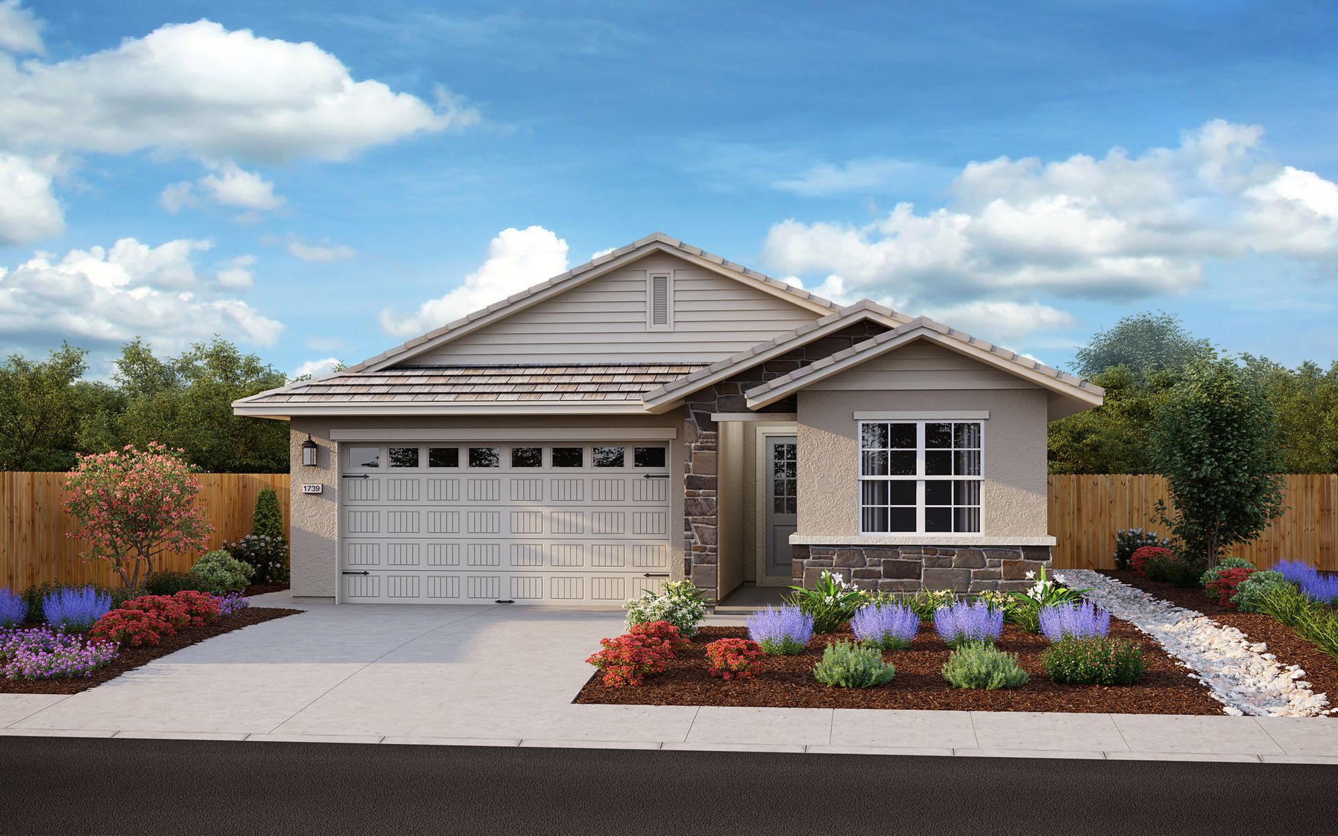 Exterior:Elevation B - Vineyard Cottage