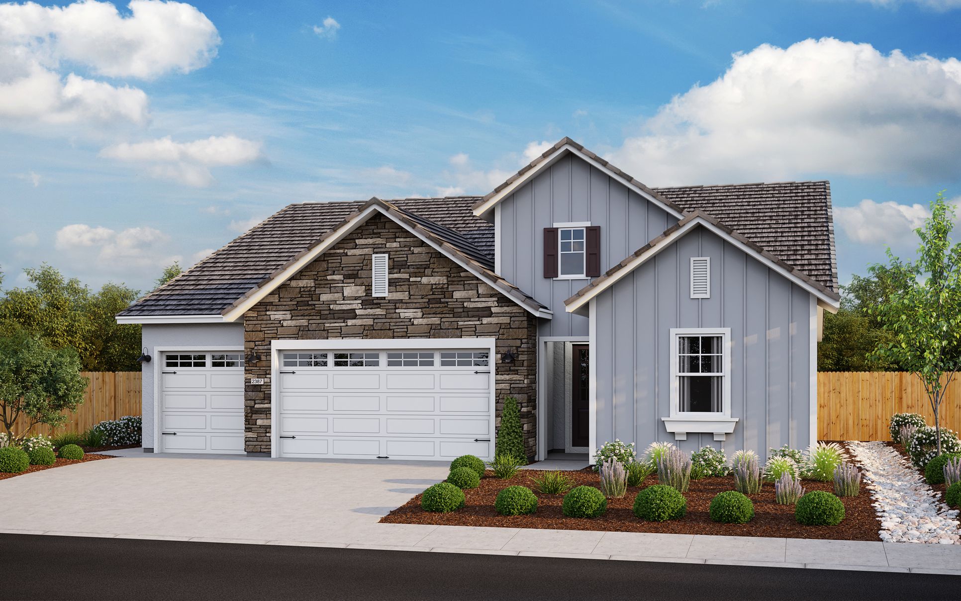 Exterior:Elevation D - Farmhouse