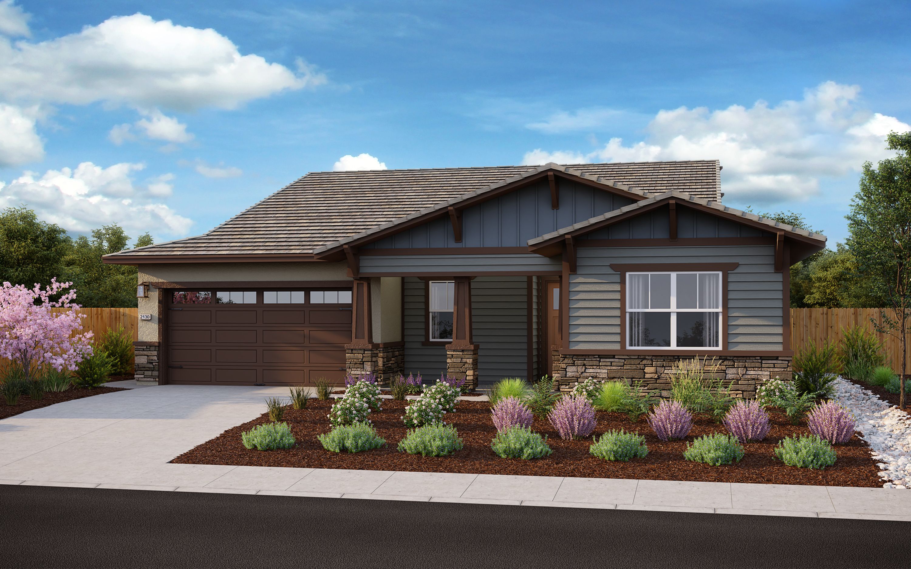 Exterior:Elevation C - Craftsman