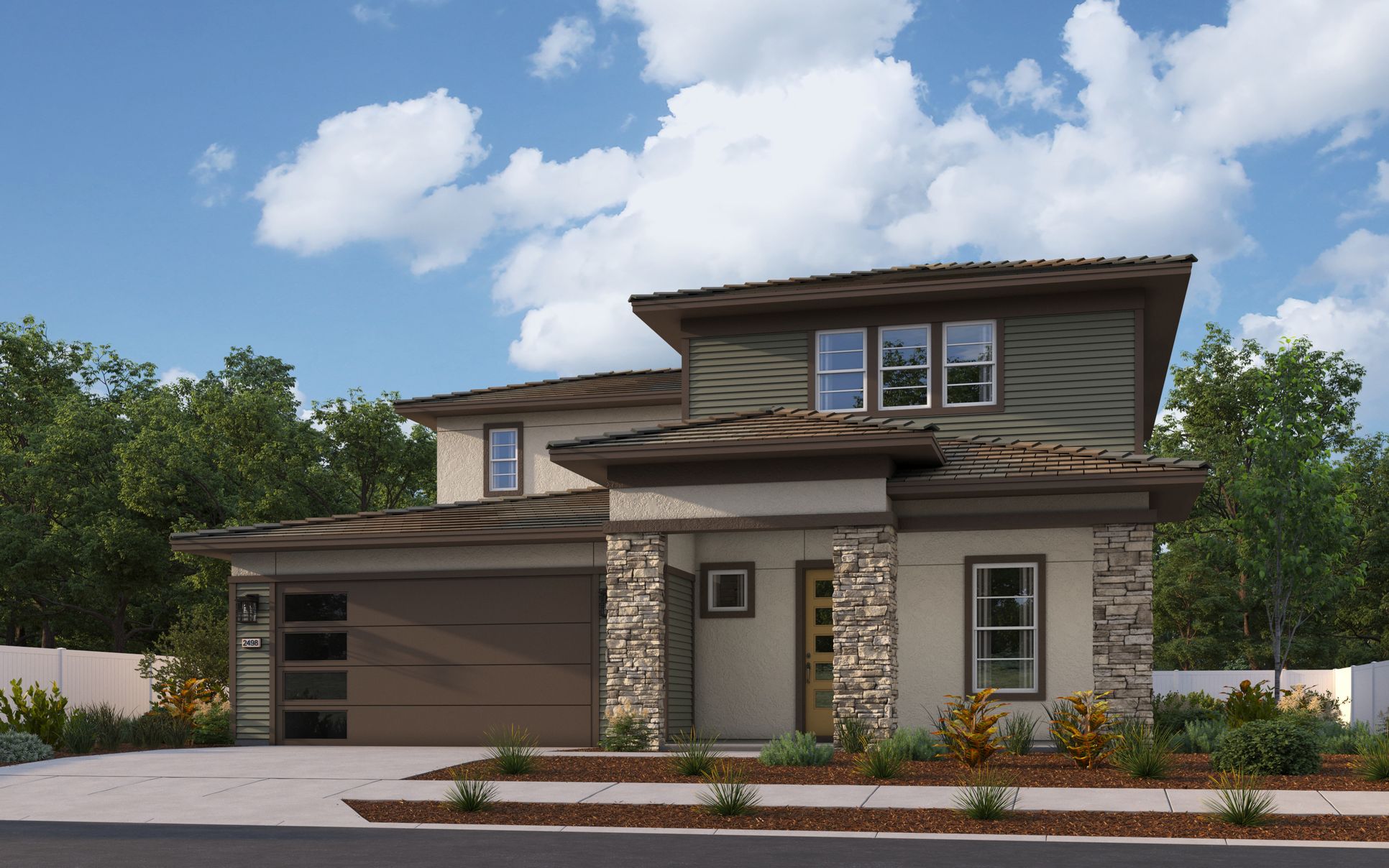 Exterior:Elevation A - Prairie
