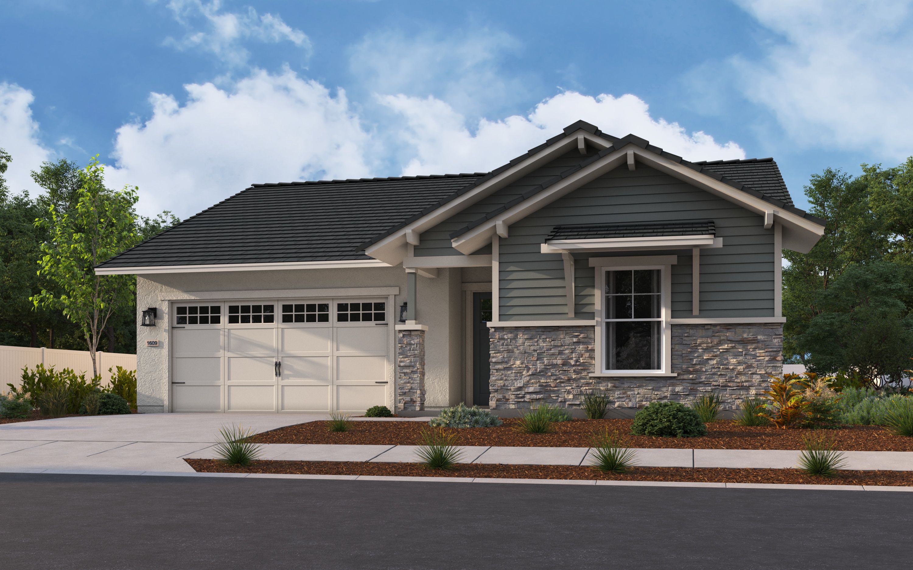 Exterior:Elevation C - Craftsman