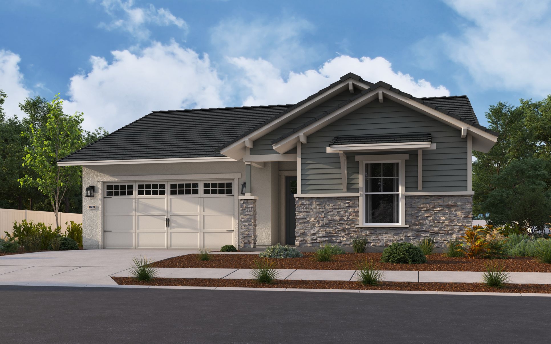Exterior:Elevation C - Craftsman
