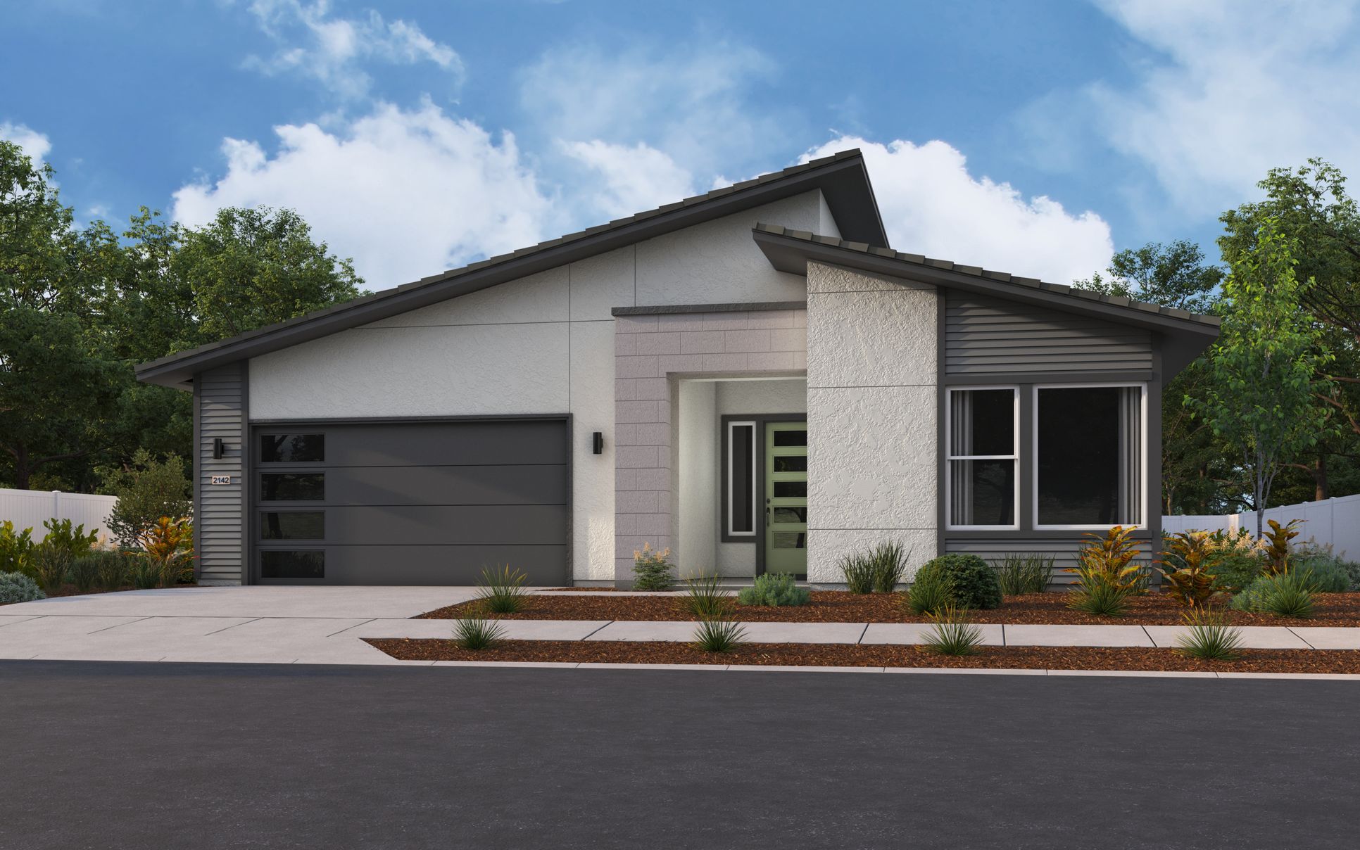 Exterior:Elevation B - Modern