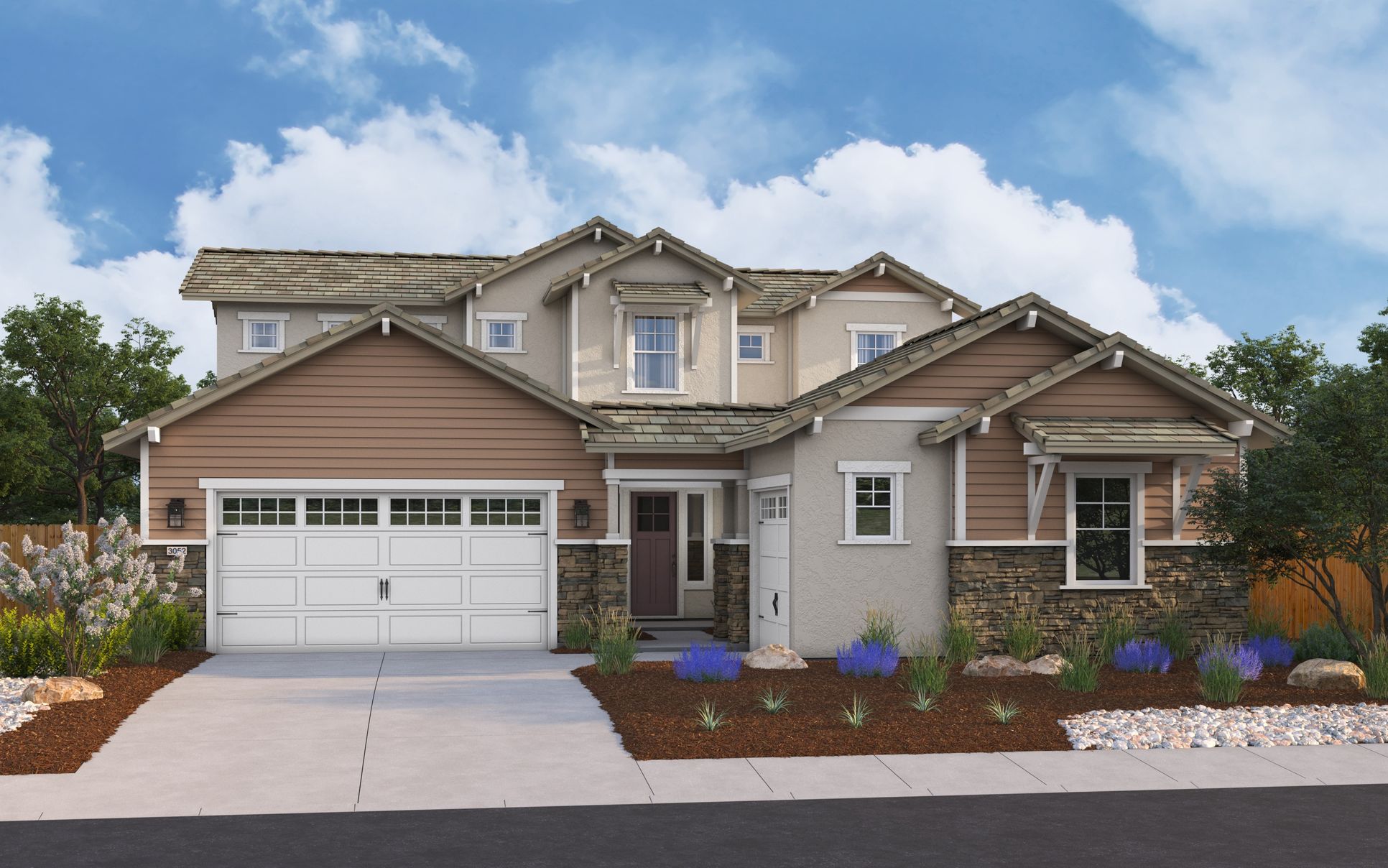 Exterior:Elevation C - Craftsman