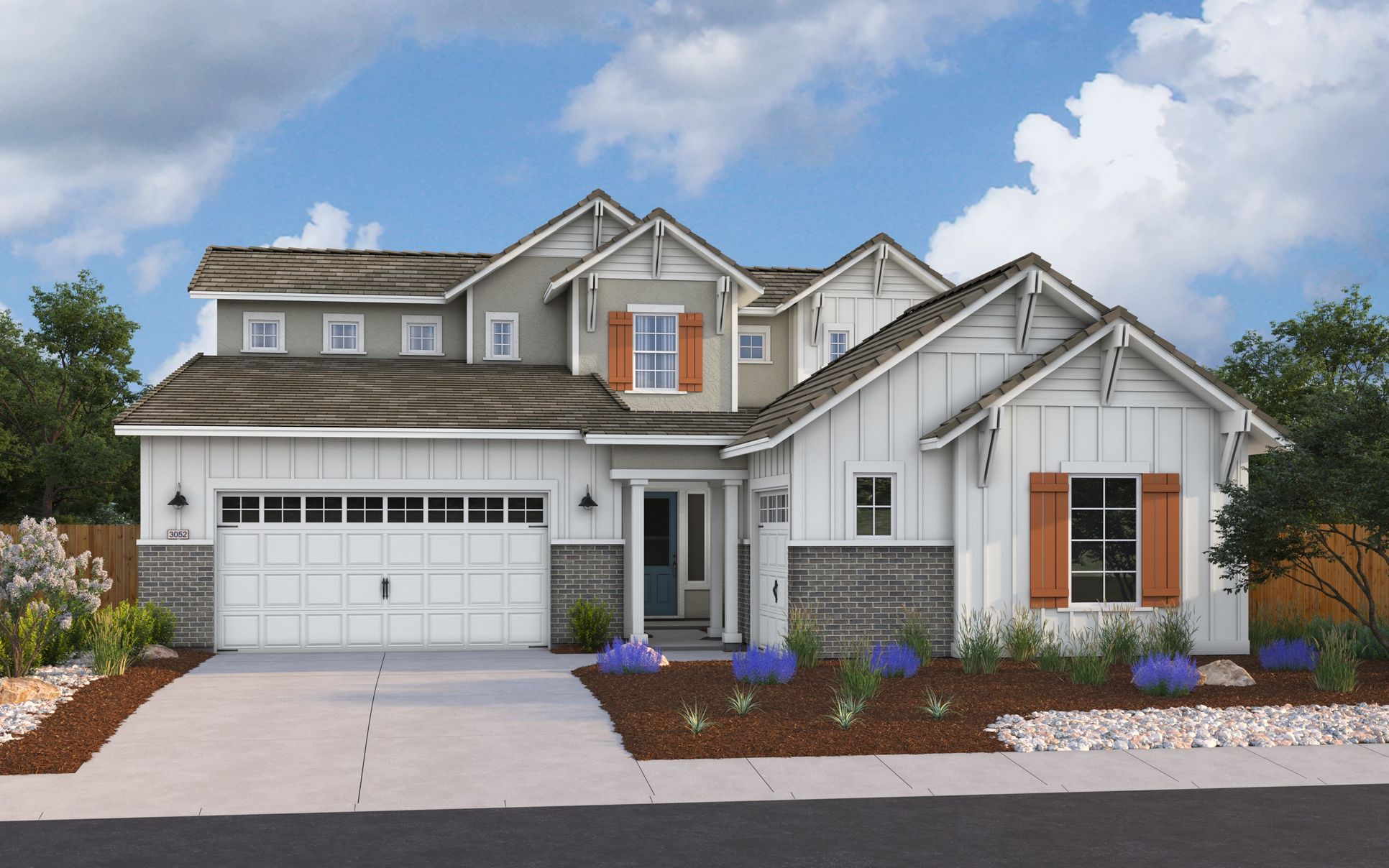 Exterior:Elevation D - Farmhouse