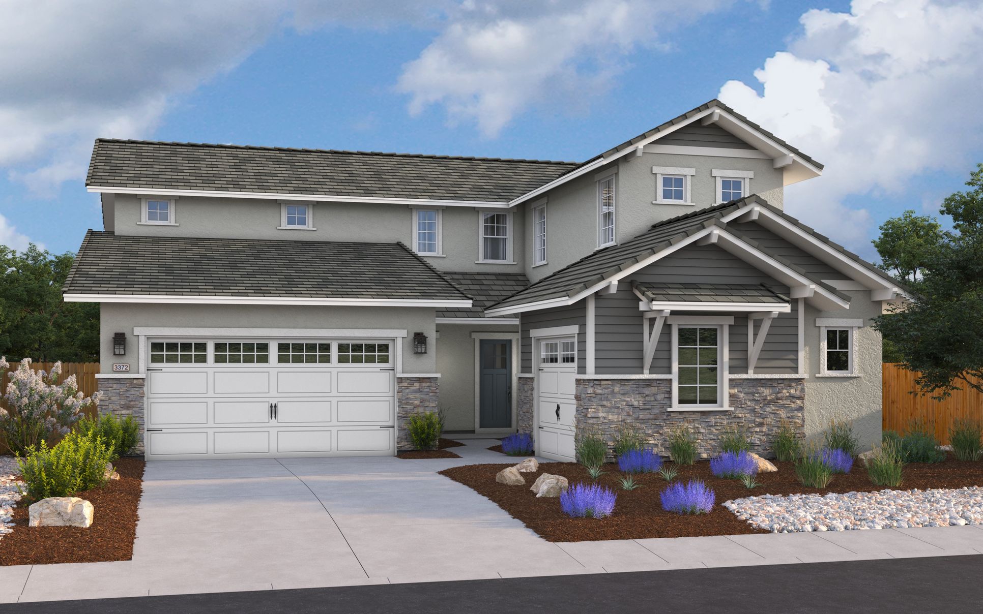 Exterior:Elevation C - Craftsman