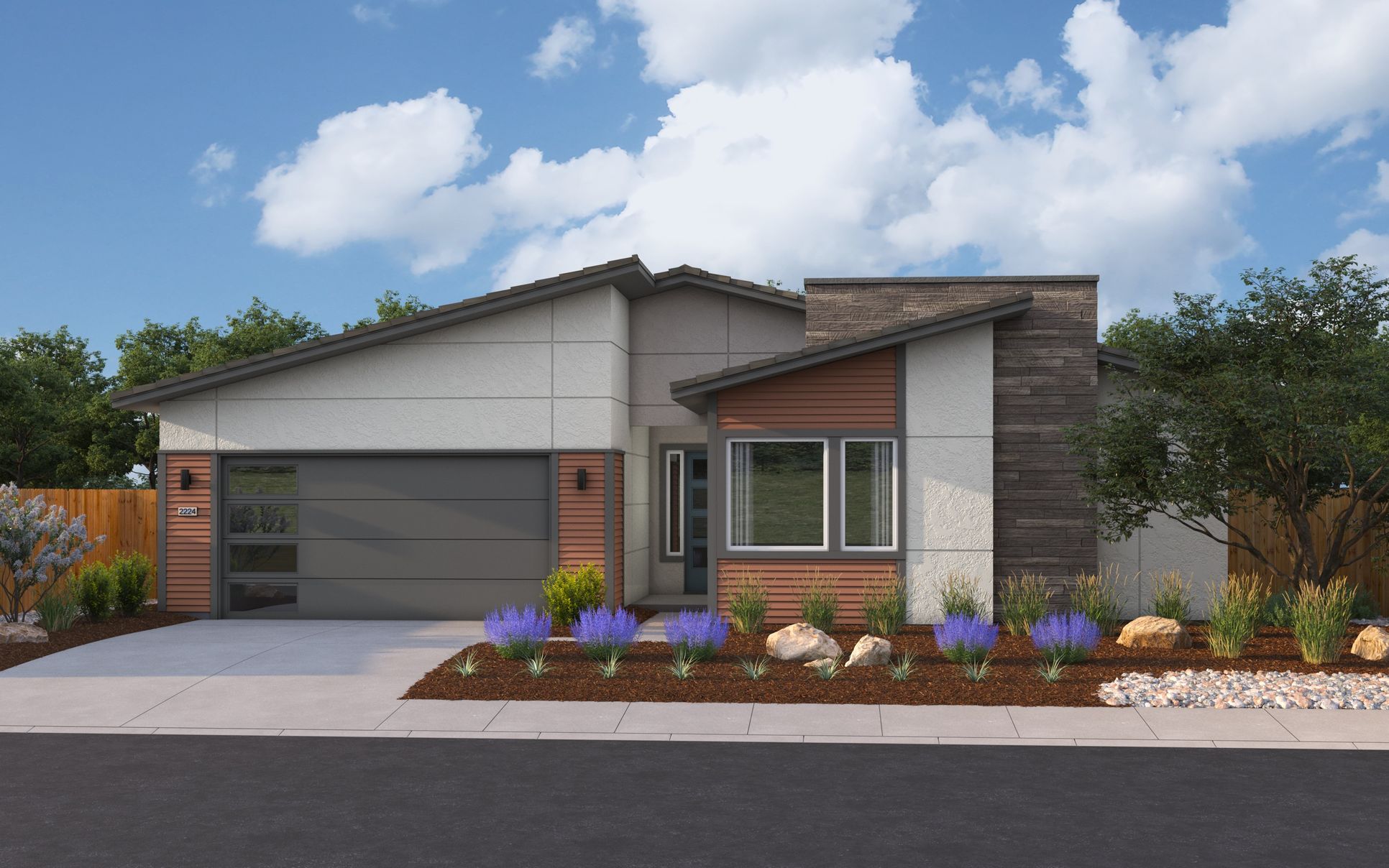 Exterior:Elevation B - Modern