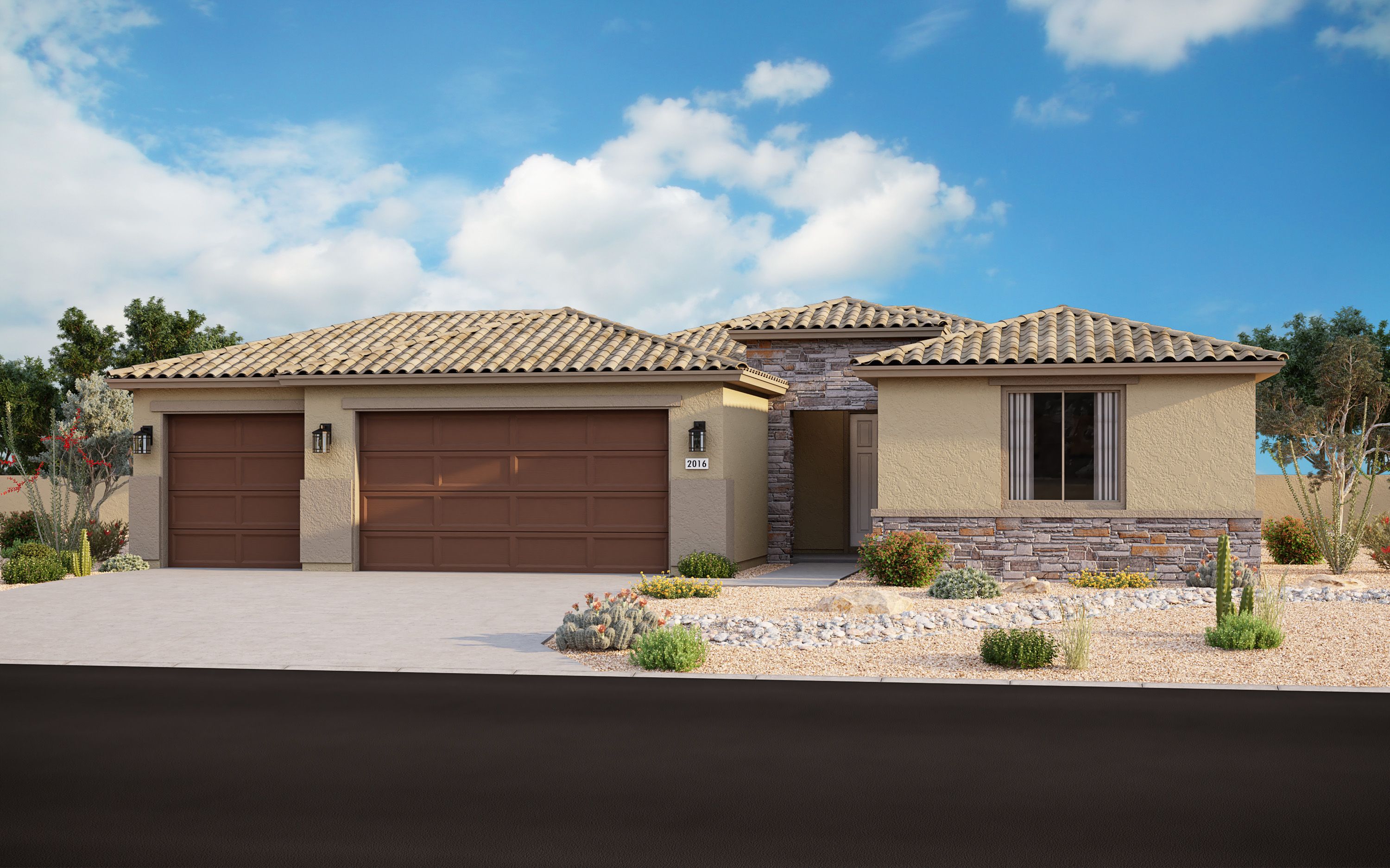 Exterior:Elevation B - Desert Foothills
