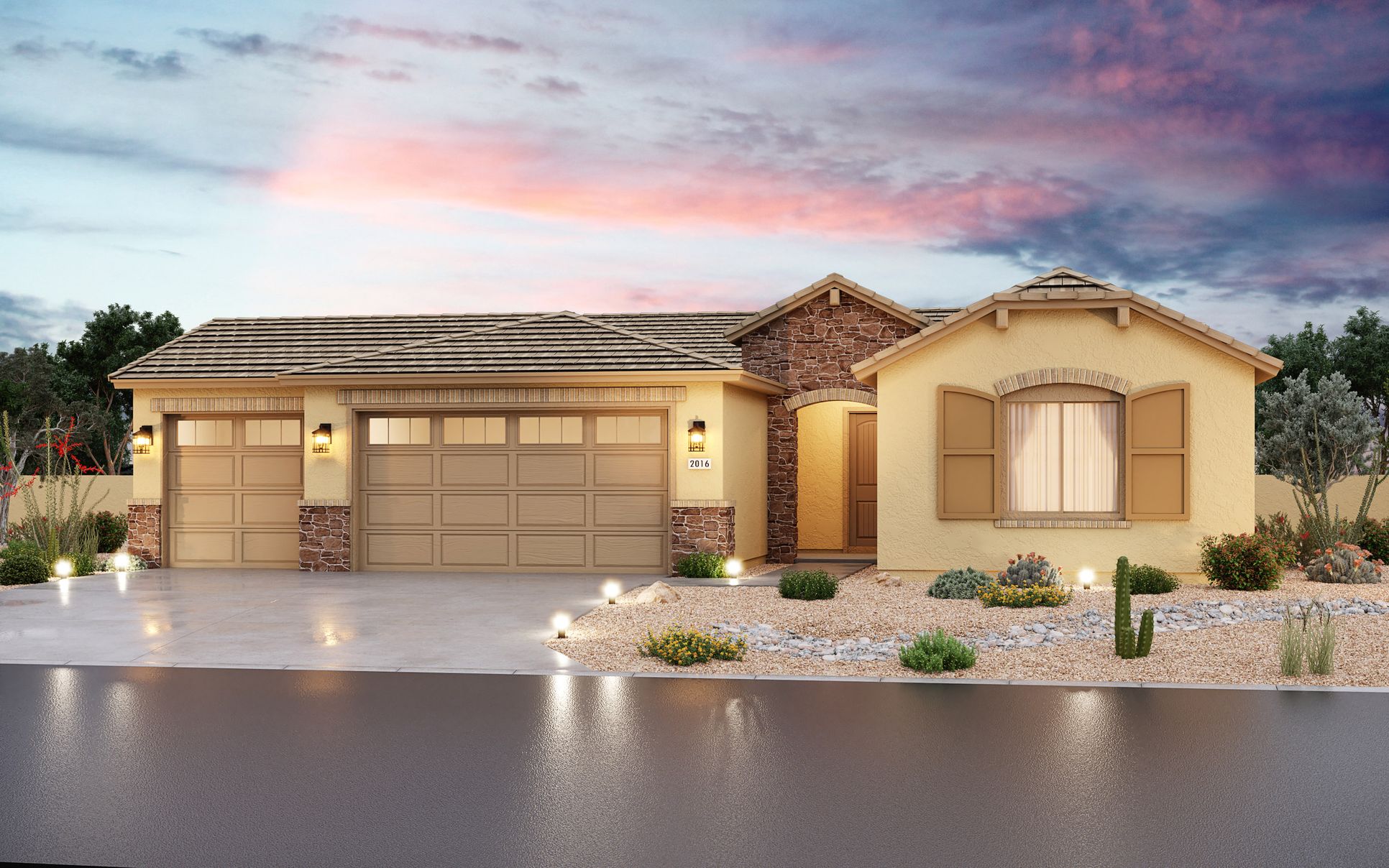 Exterior:Elevation C - European Cottage