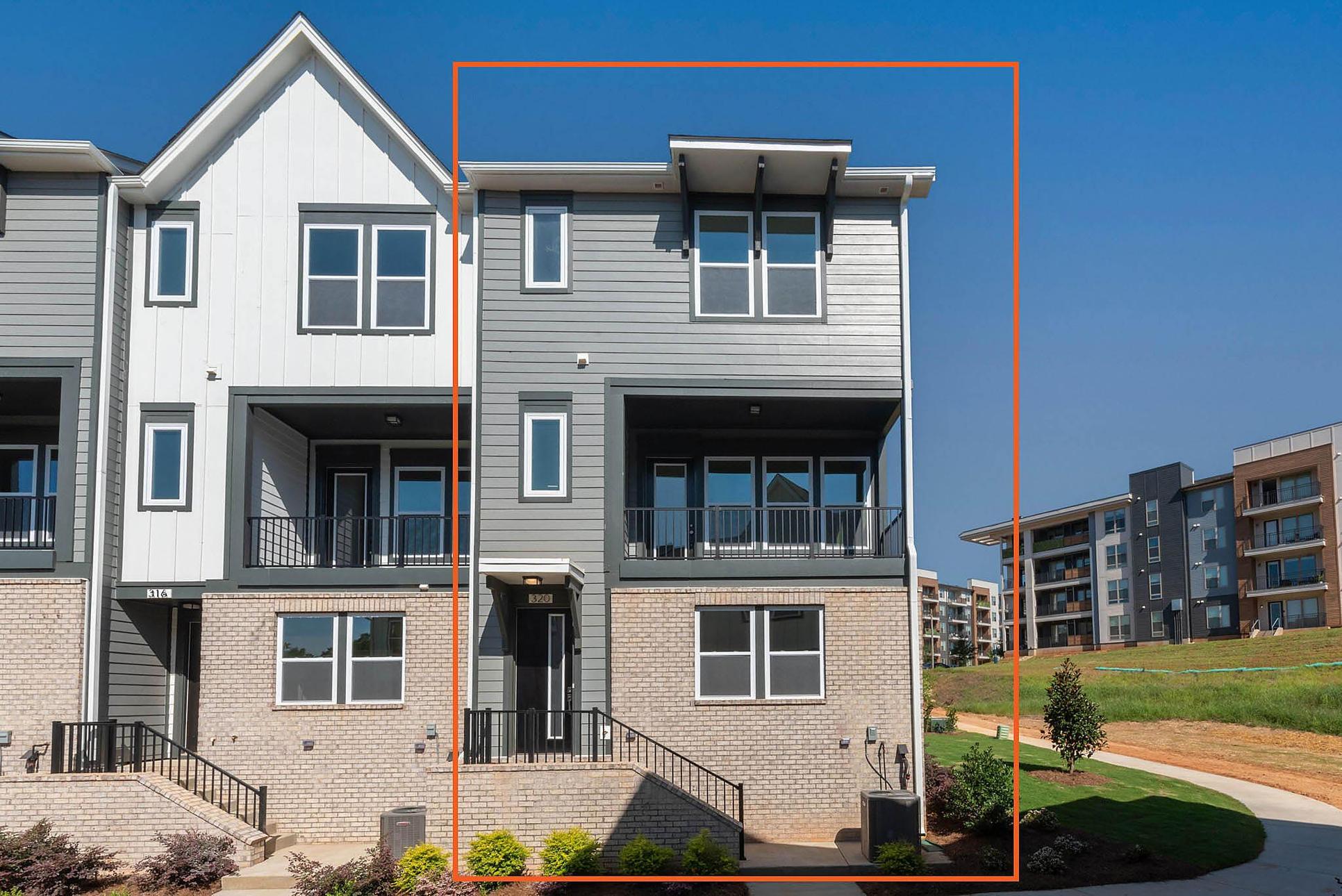 Exterior:End Unit Townhome