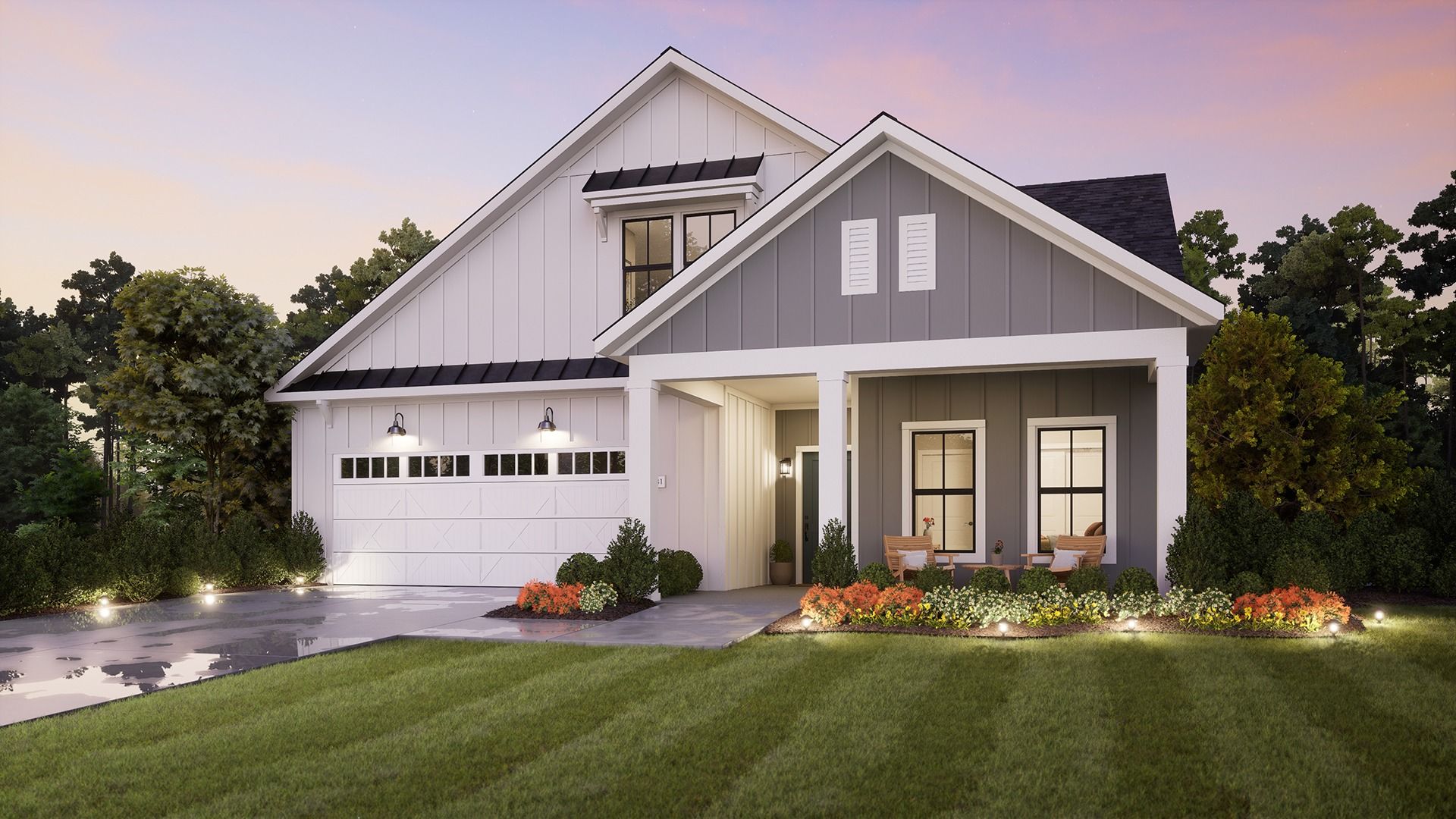 Portico Farmhouse Elevation B Bonus
