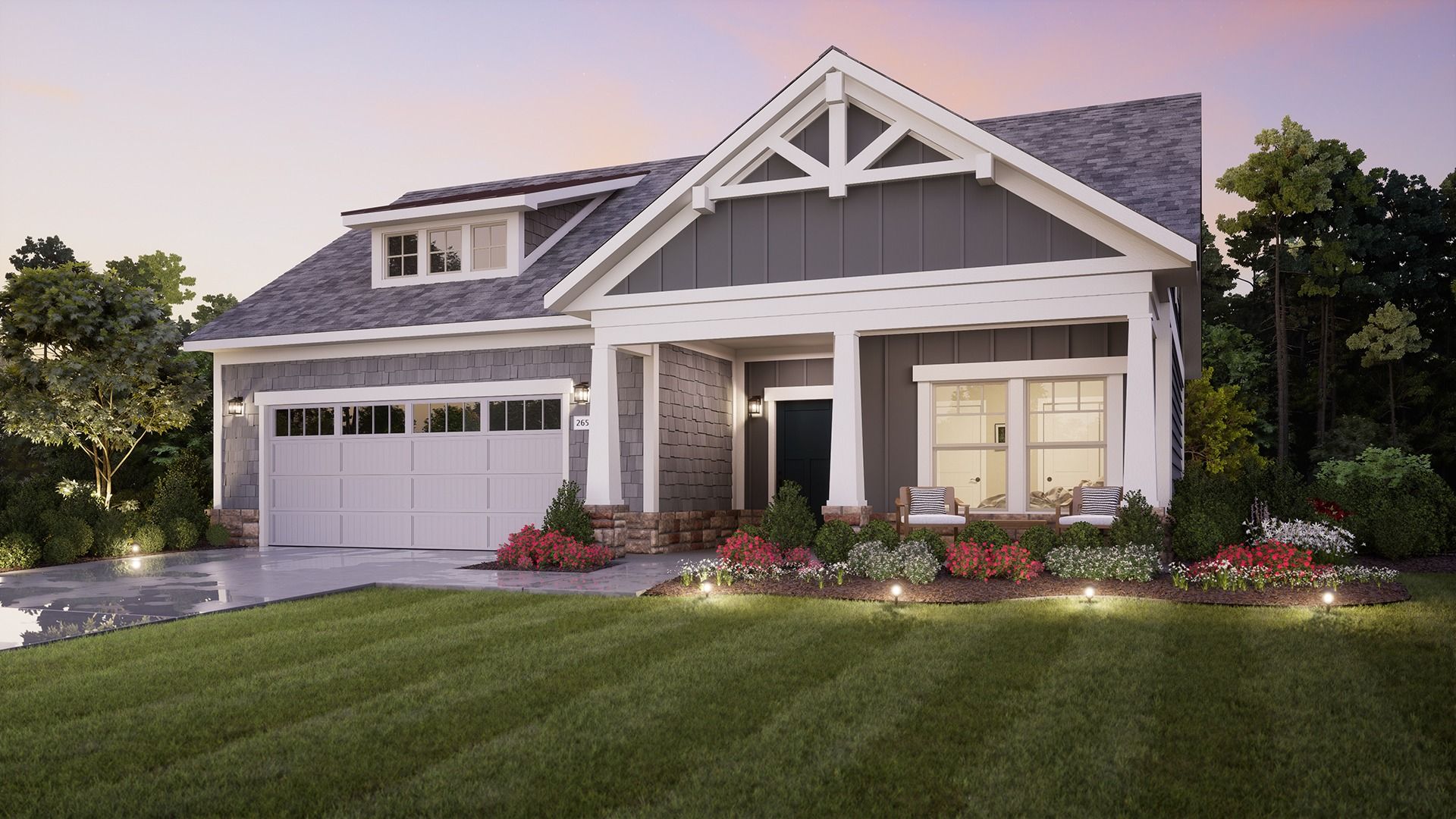 The Courtyards of Hyland Meadows_Promenade_Craftsman_C_Gray:Promenade Craftsman C