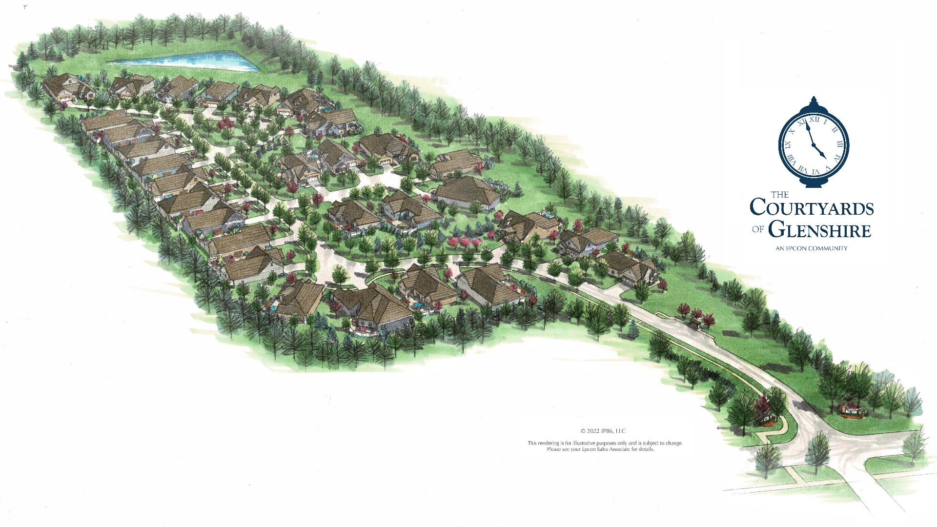 The Courtyards of Glenshire_Community Rendering