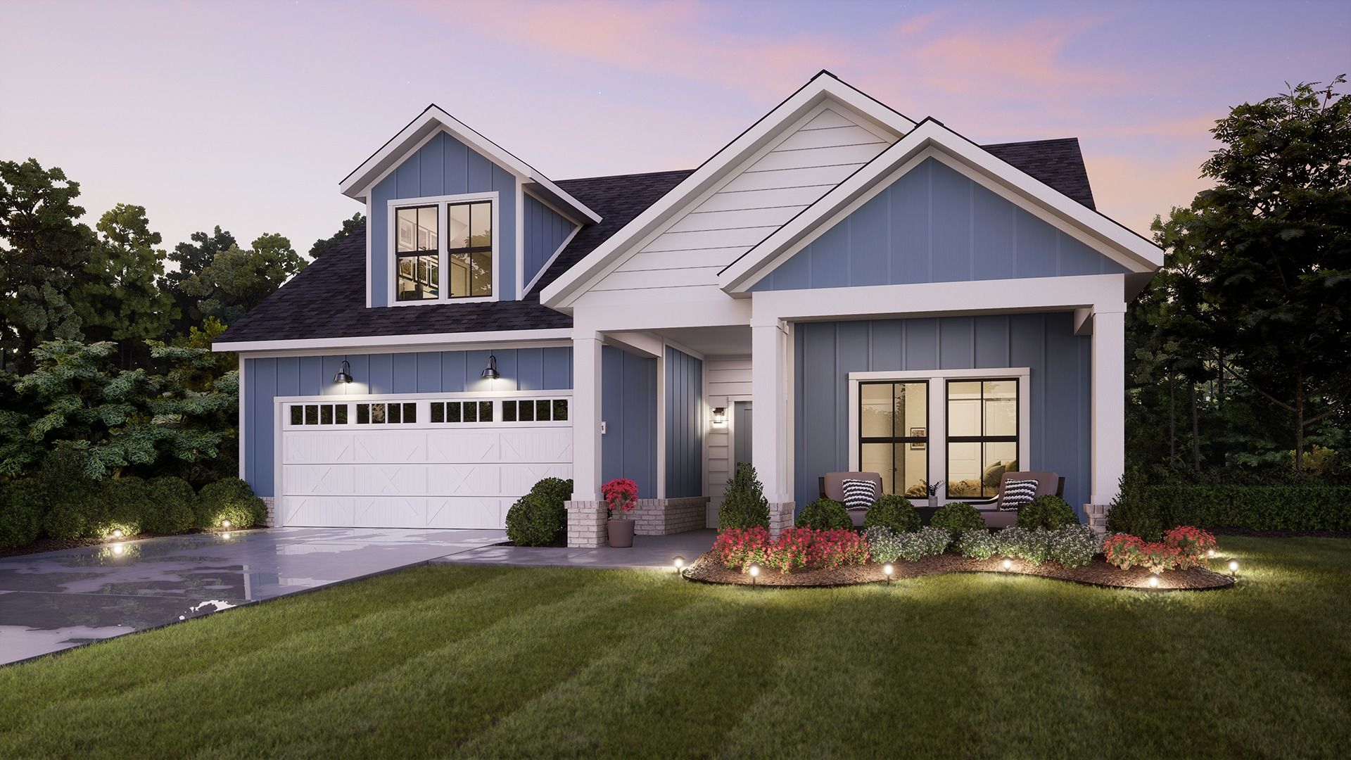 Portico Farmhouse Elevation C Bonus