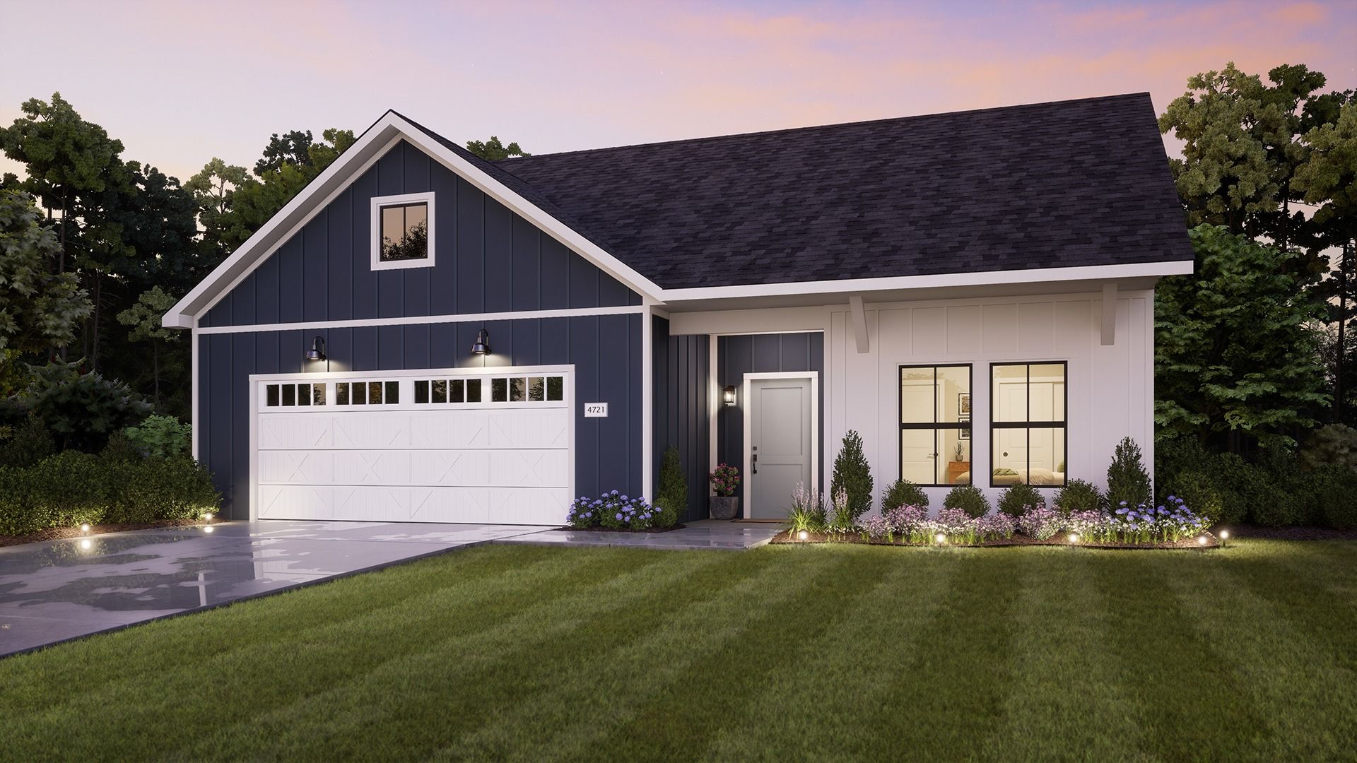 Promenade Farmhouse Elevation A Ranch