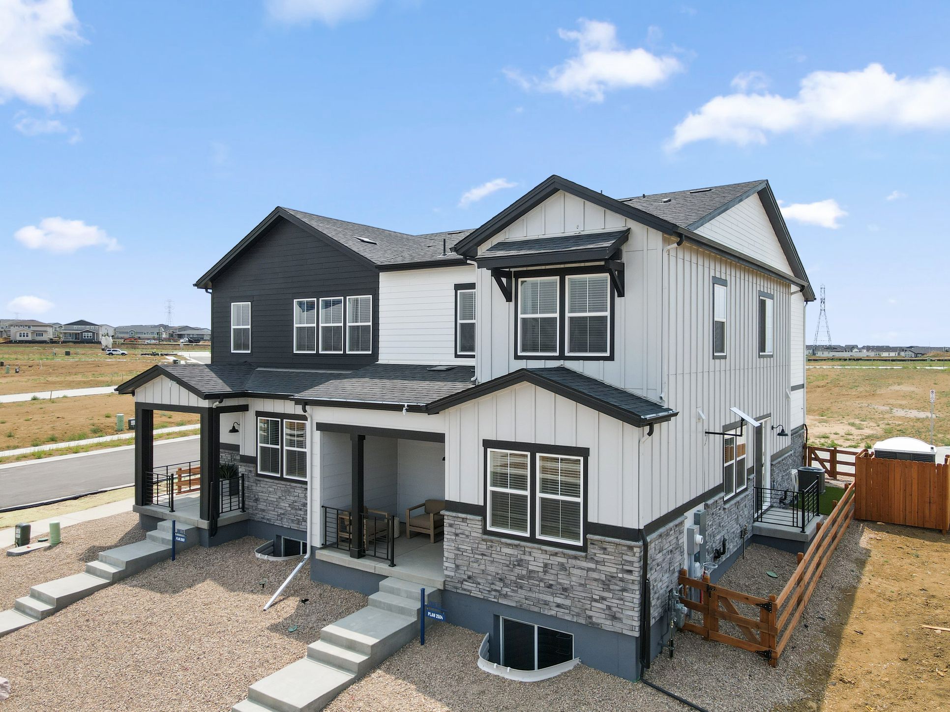 4. Duets at Harvest Crossing - Plan 2504 - Beauty Shot - Model Photography - Risewell Homes