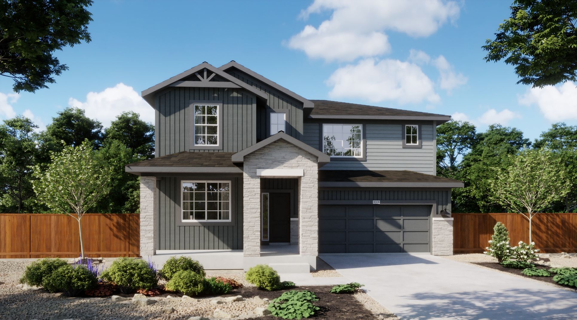 Legacy at Mead Crossing - Plan 4009 - Elevation C - Exterior Renderings - Risewell Homes
