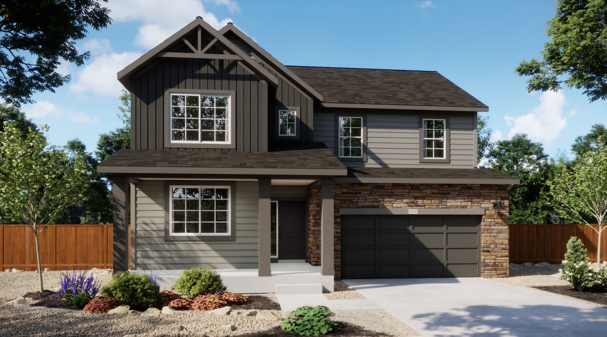 Legacy at Mead Crossing - Plan 4006 - Elevation C - Exterior Renderings - Risewell Homes