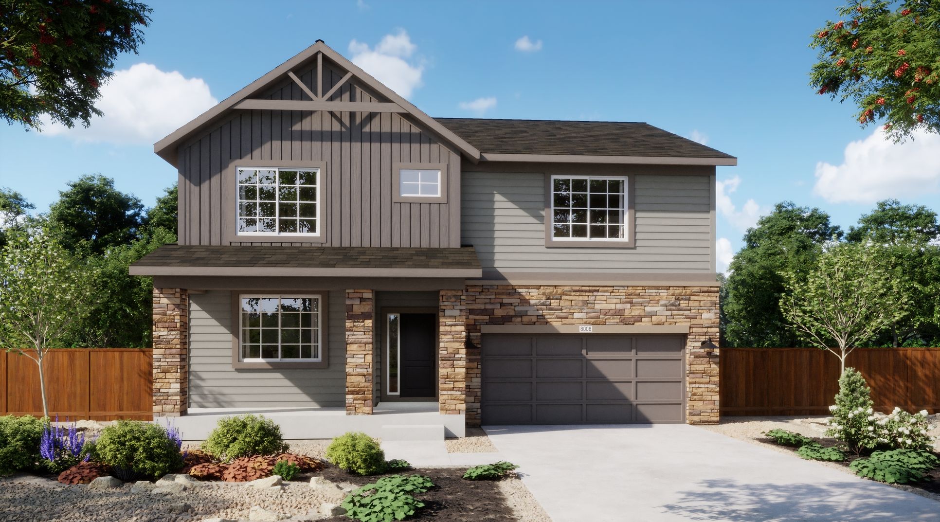 Legacy at Mead Crossing - Plan 4008 - Elevation C - Exterior Renderings - Risewell Homes