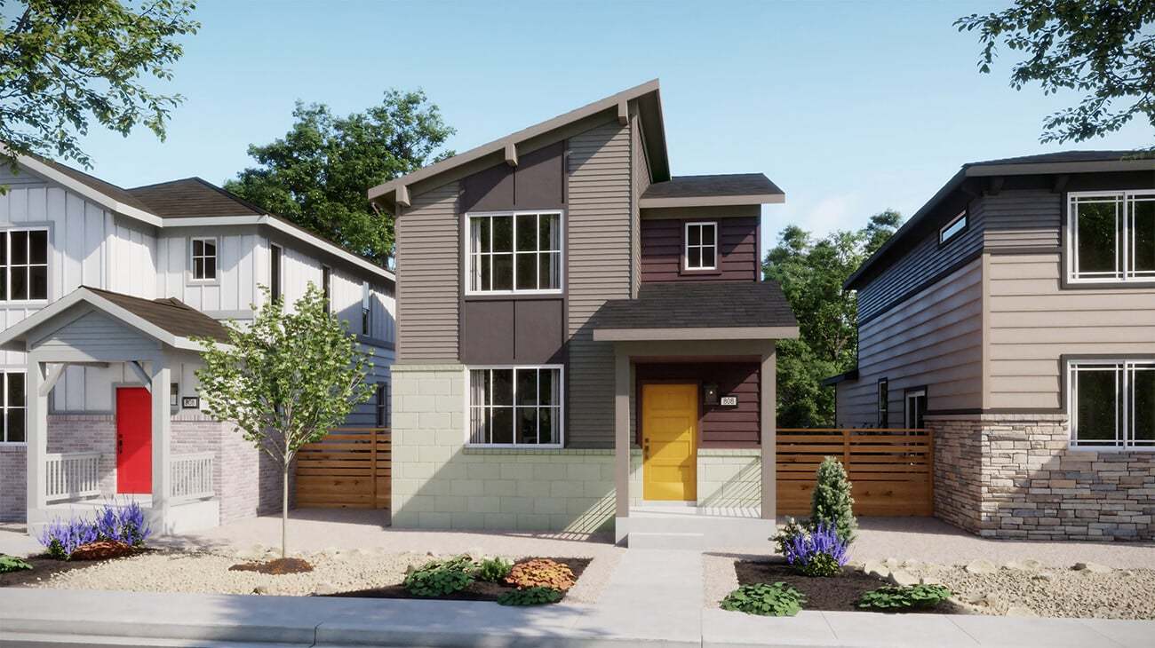 Casitas at Windler - Plan 2212 - Homestead Contemporary - Renderings:Homestead Contemporary Rendering of Plan 2212 at Casitas at Windler