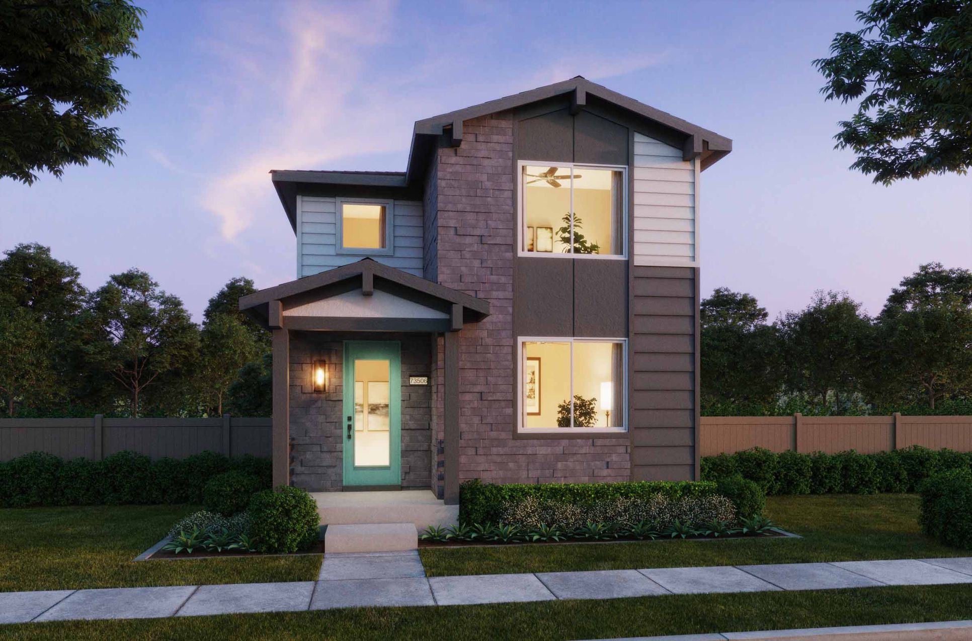 Woodrose - Plan 2 - Mid Century - Renderings