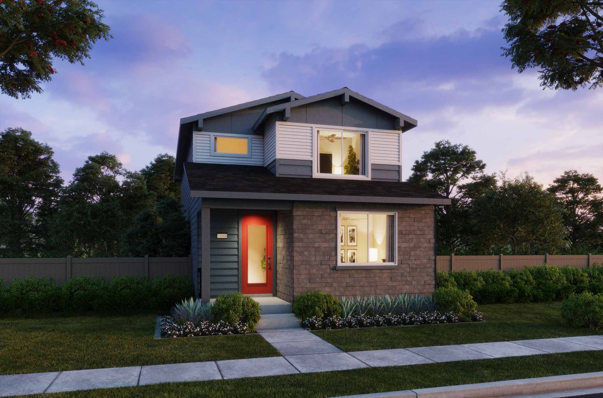 Woodrose - Plan 3 - Mid Century - Renderings